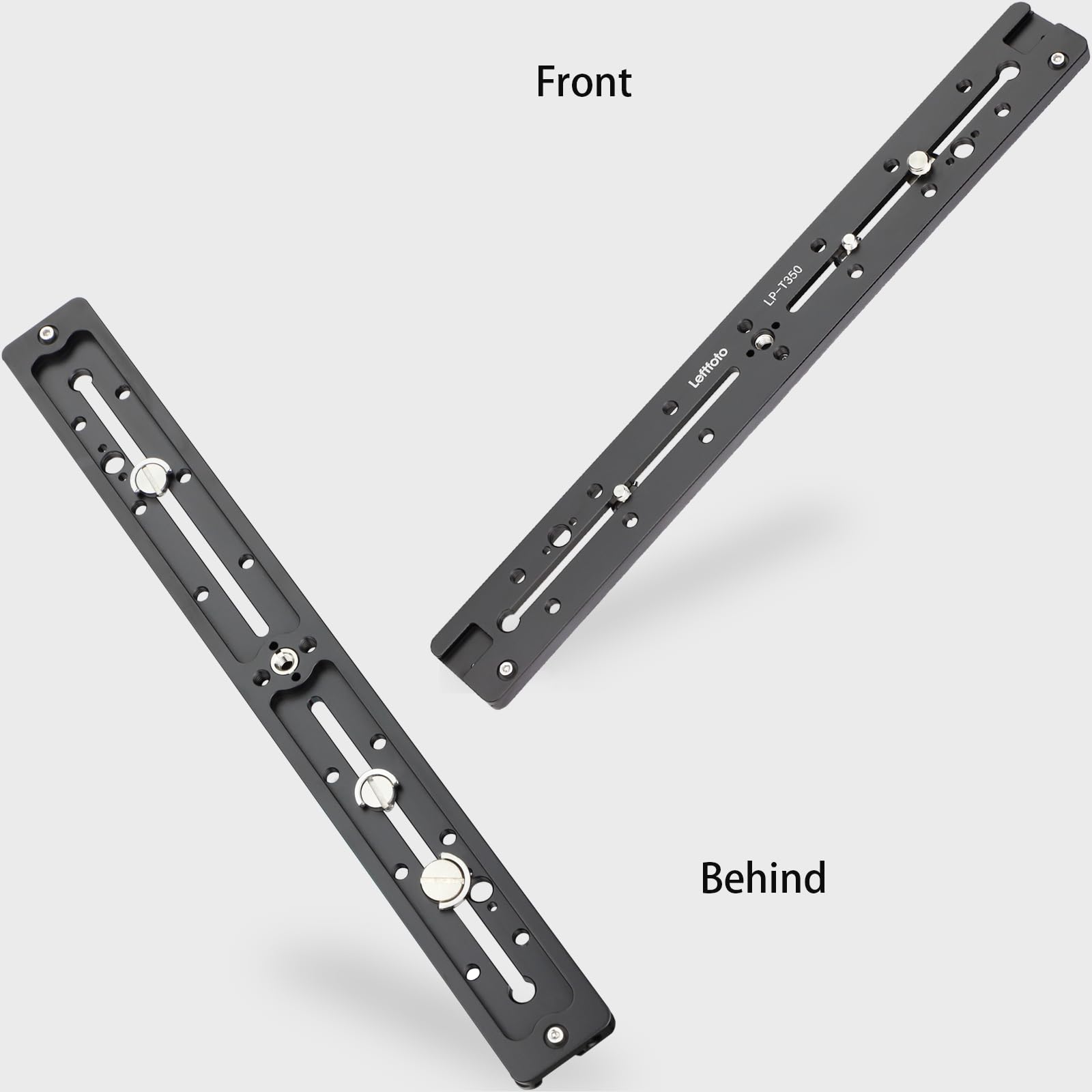 Leftfoto 350Mm Double Dovetail Slide Rail With Arca Swiss Quick Release Plate,Locating Hole For Arri,1/4'' & 3/8'' Threads,Cold
