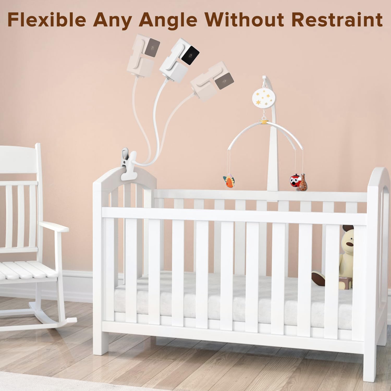 Caguan 2Pack Flexible Clamp Mount For Wyze Cam Pan V3 Indoor/Outdoor Camera, Wyze Cam Pan V2, Wyze Cam V4/V3/V2, Wyze Cam Outdoo