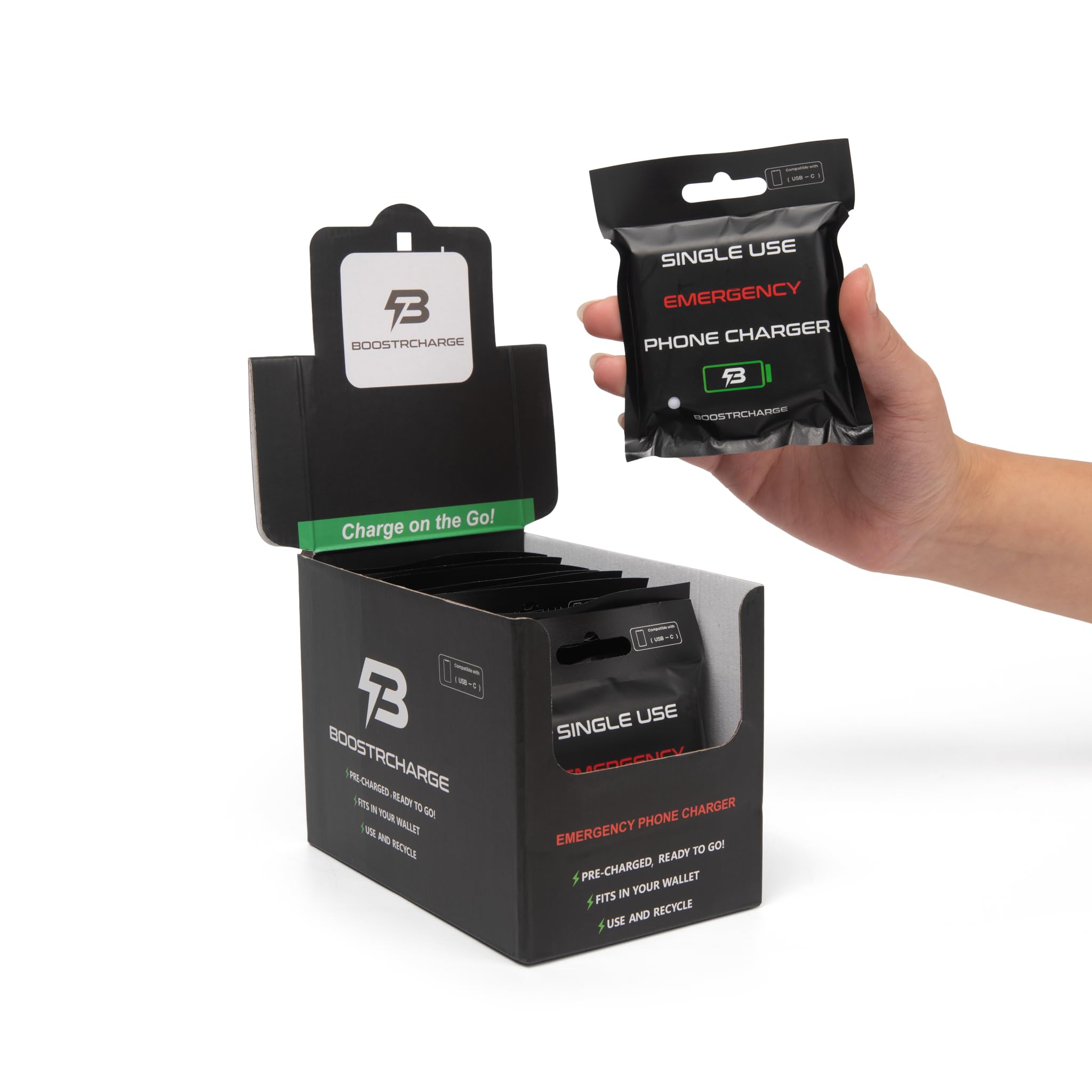 Boostrcharge Single-Use Emergency Charger (Lightning, 10)