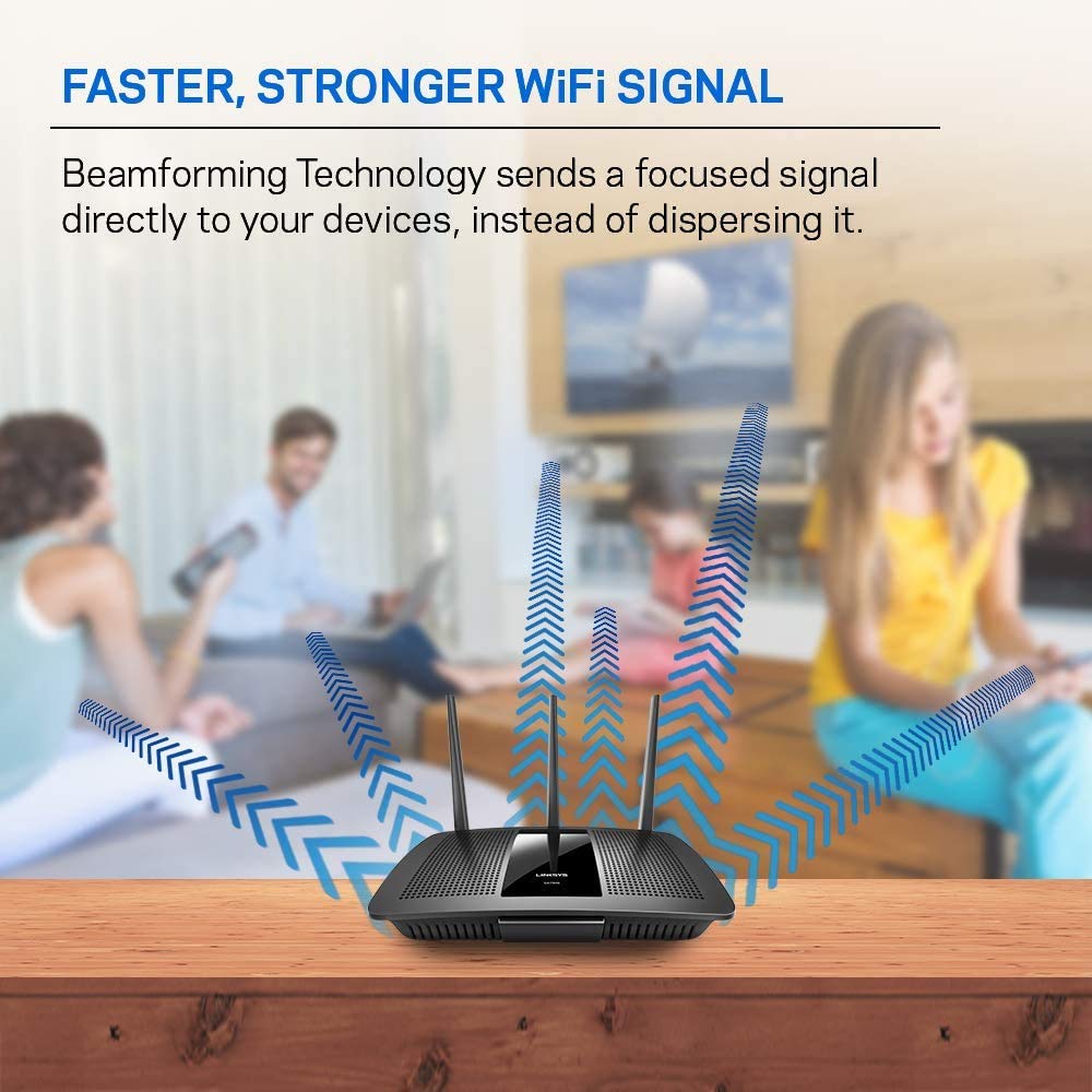 Linksys Ea7300 Max Stream: Ac1750 Dual Band Wi Fi Router, Gigabit Ethernet Ports, 1,500 Square Foot Range, 10 Devices, Mu Mimo (