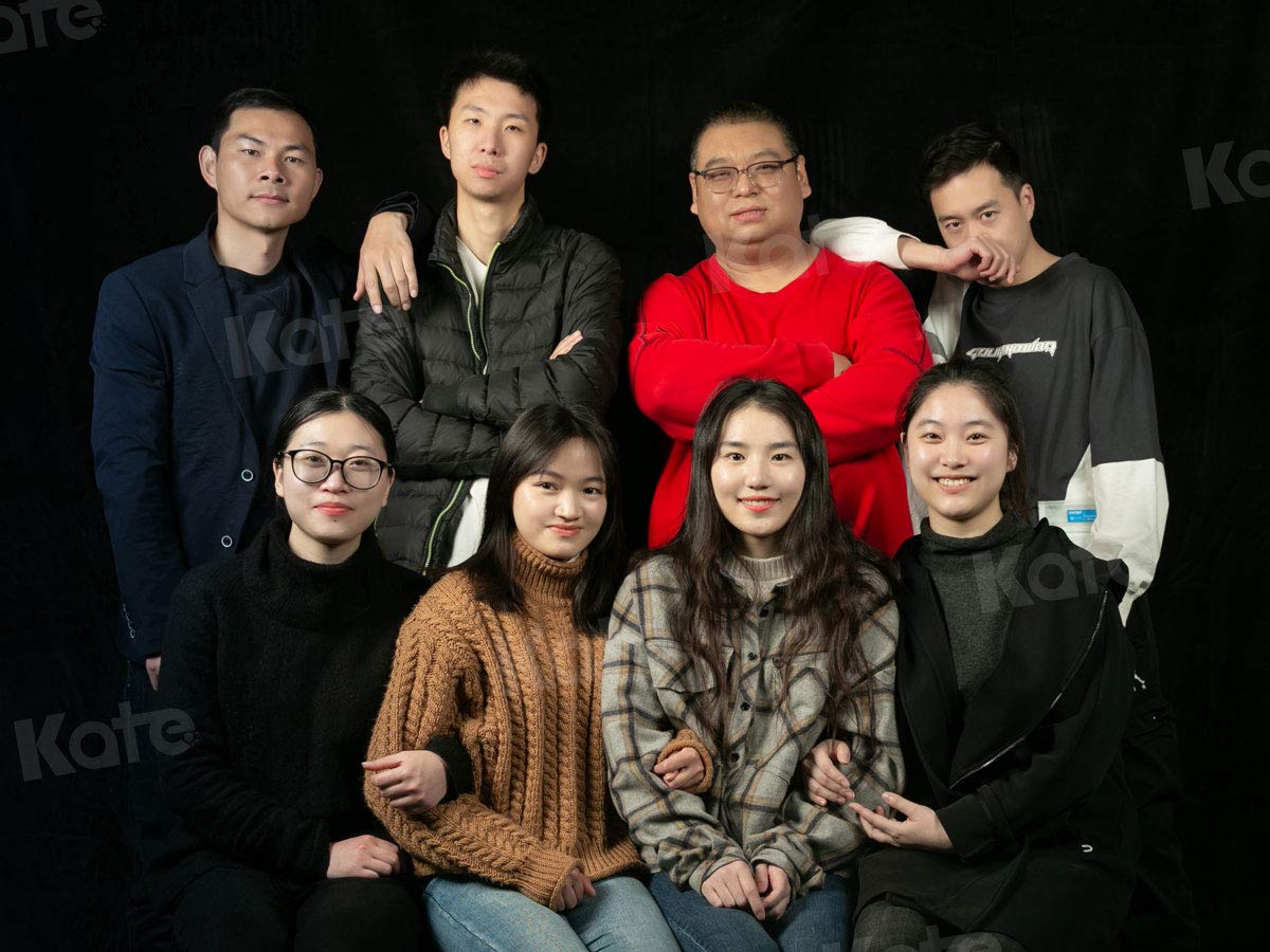 Kate 8Ft  10Ft/ 2.4M  3M Solid Black Backdrop Portrait Background For Photography Studio