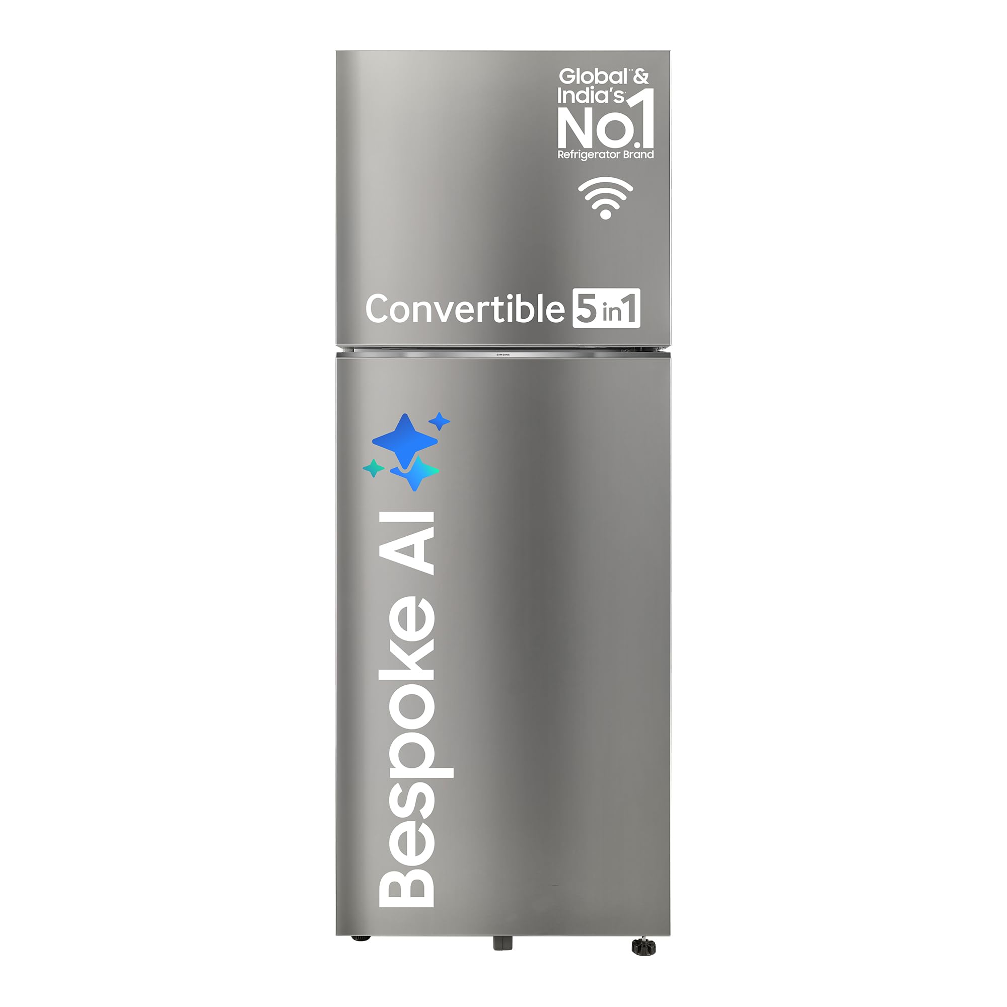 Samsung 419 L, 3 Star, Convertible 5In1, Digital Inverter, Frost Free Double Door, Wifi Enabled Bespoke Ai Refrigerator (Rt45D