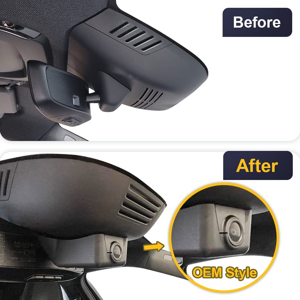 Fitcamx 4K Dash Cam Suitable For Volvo V90 Xc60 S90 2022 2023 2024 B5 B6 T8 (Model B), Oem Factory Look, 2160P Uhd Video, Loop R