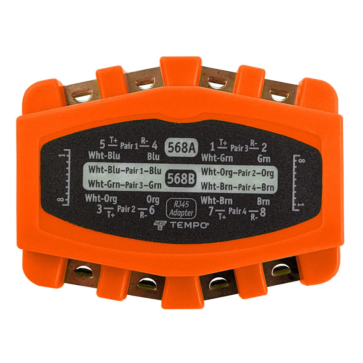 Paladin Tools Pa1902 Rj45 Modular Adapter, 8 Way | Cat4 Cat6 Rj45 Lans | Notched Copper Contacts (2023 Model)