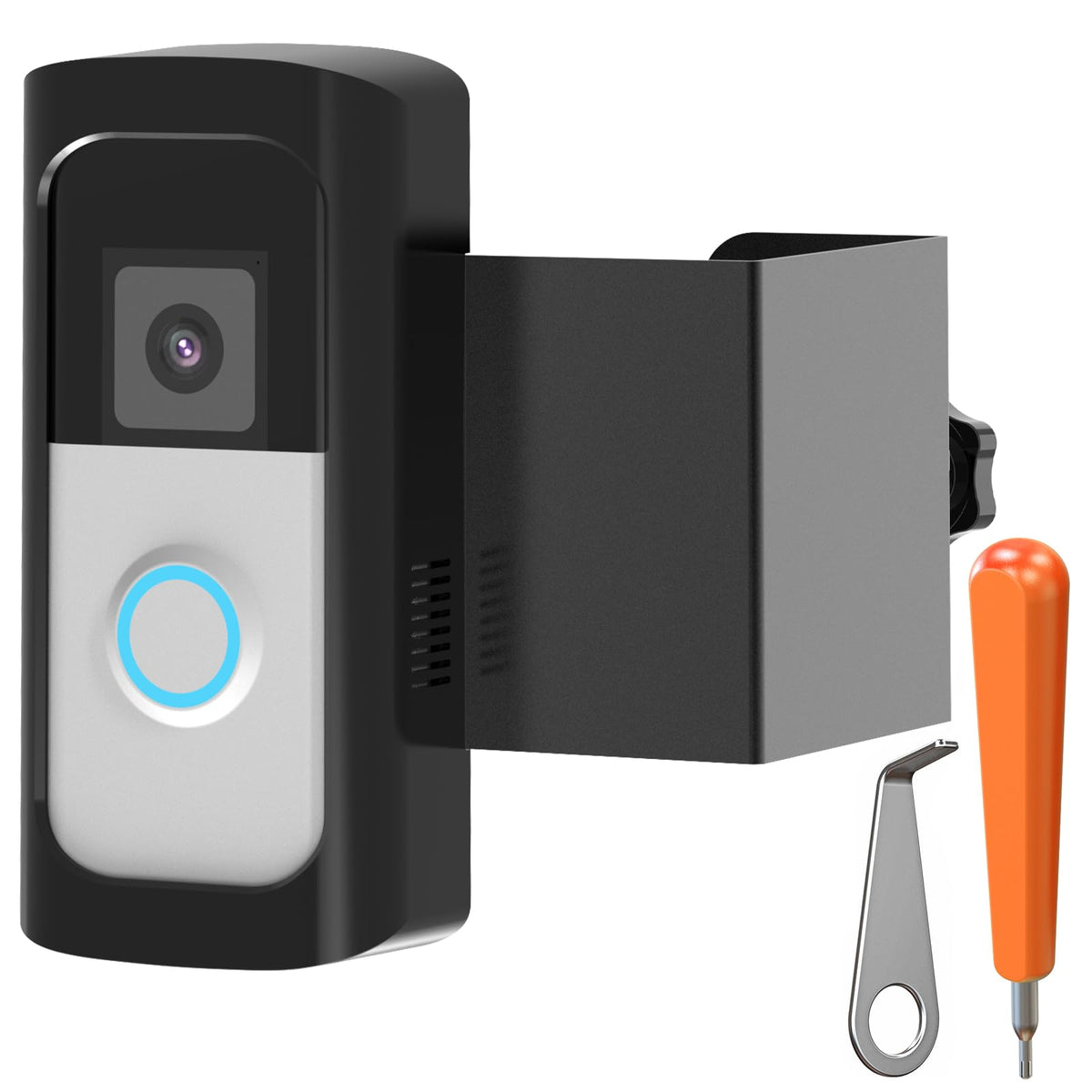 Anti-Theft Ring Video Doorbell Mount, No Drilling Ring Door Mount Compatible With Ring Video Doorbell (2024)/Battery Doorbell Pl