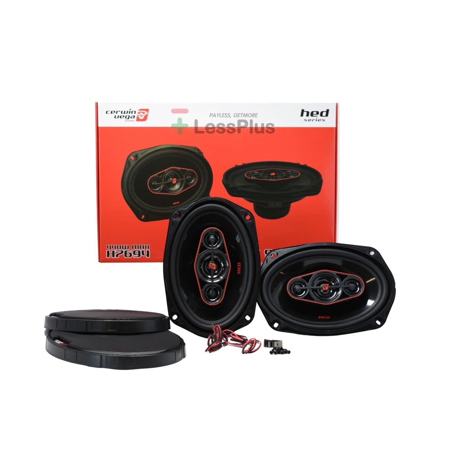 Cerwin Vega Hed Series 6''X9'' 4 Way Coaxial Car Speakers, 4O, 65W Rms/, Premium Car Audio System, Durable Steel Frame, Superior