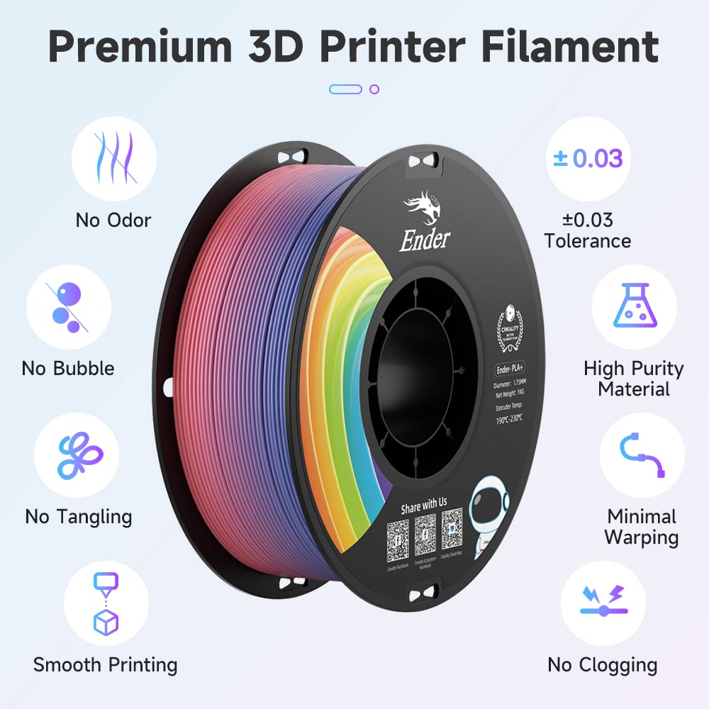 Official 3D Printer Filament Ender Pla Pro Filament, Creality Pla+ 3D Printing Filament, Durable And Resistant, Smooth, Overhang