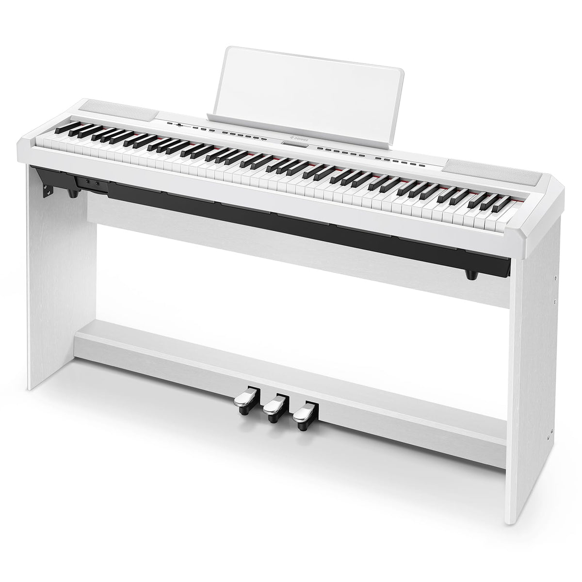 Donner DEP-20 Beginner Digital Piano 88 Key Full Size Weighted Keyboard, Portable Electric Piano with Furniture Stand, 3-Pedal U