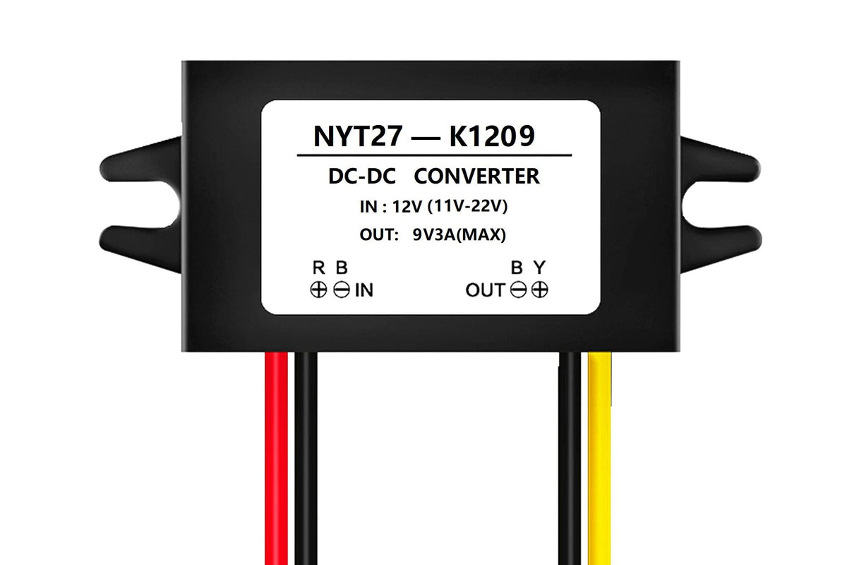 Noyito Dc To Dc 9V 2A 3A Converter Buck Module 12V 16V 6V-22V Buck To 9V 3A Max Power Converter Ip67 Waterproof With Overcurrent