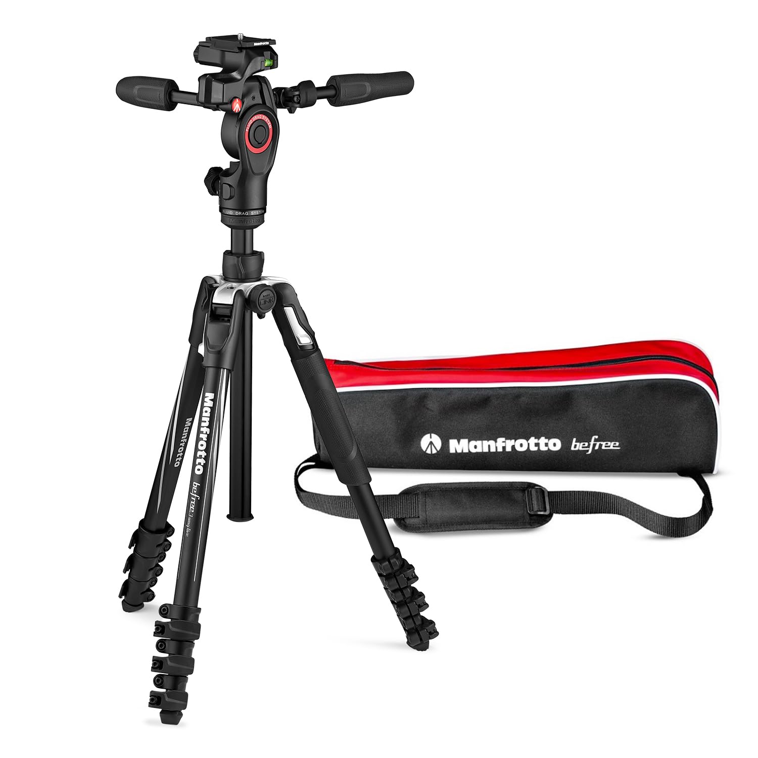 Manfrotto Befree 3 Way Live Advanced 4 Section Tripod With Befree 3 Way Live Head
