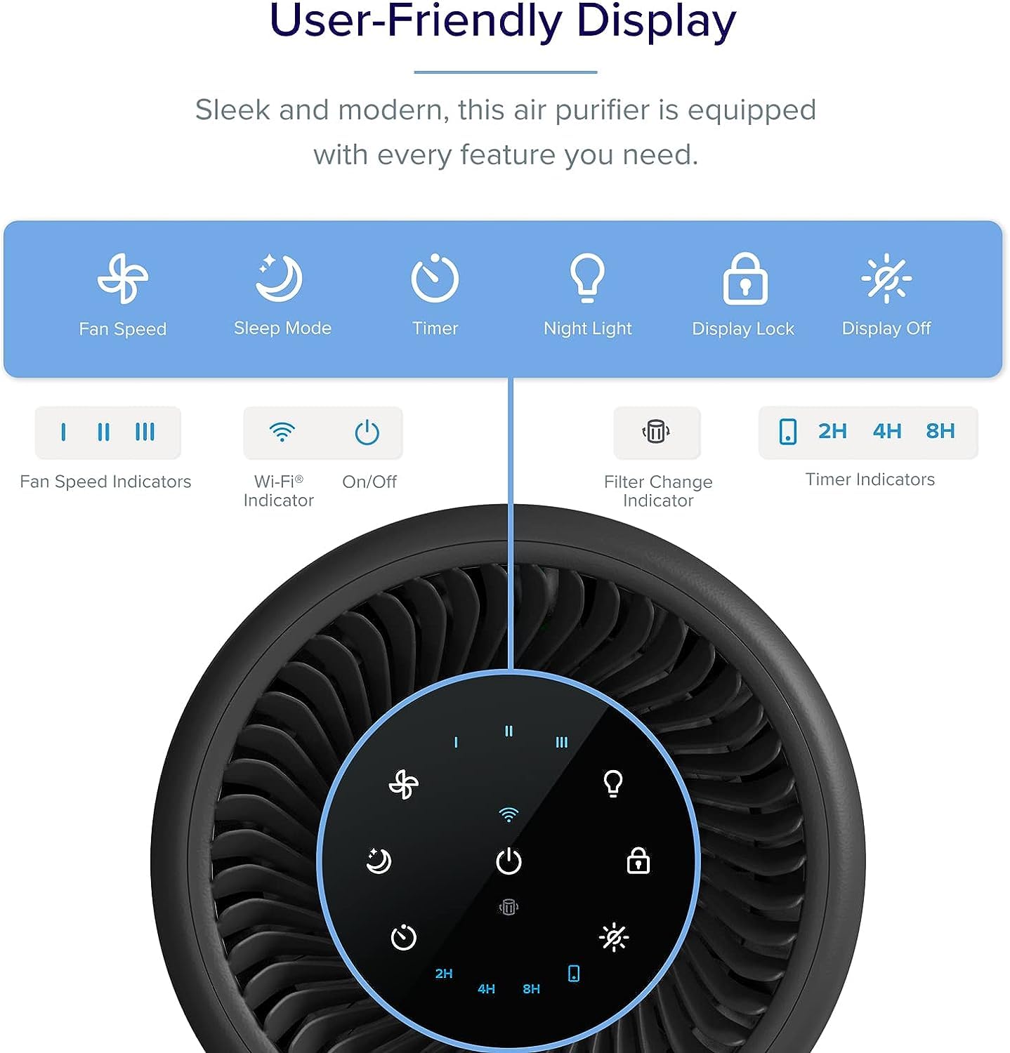 LEVOIT Air Purifier Core 200S for Home, Smart WiFi, Covers 916 Sq.Ft, Black, 24dB Quiet, Ideal for Allergies and Smoke