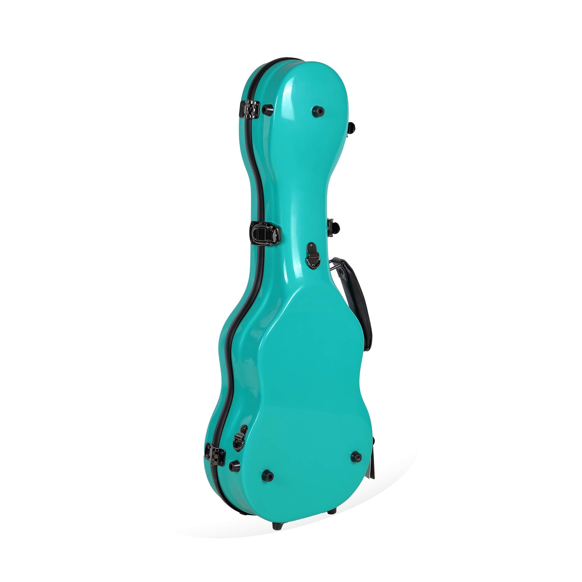 Crossrock Deluxe Fiberglass Concert Ukulele Case With Tsa Lock, Mint Blue (Crf2020Cumb)