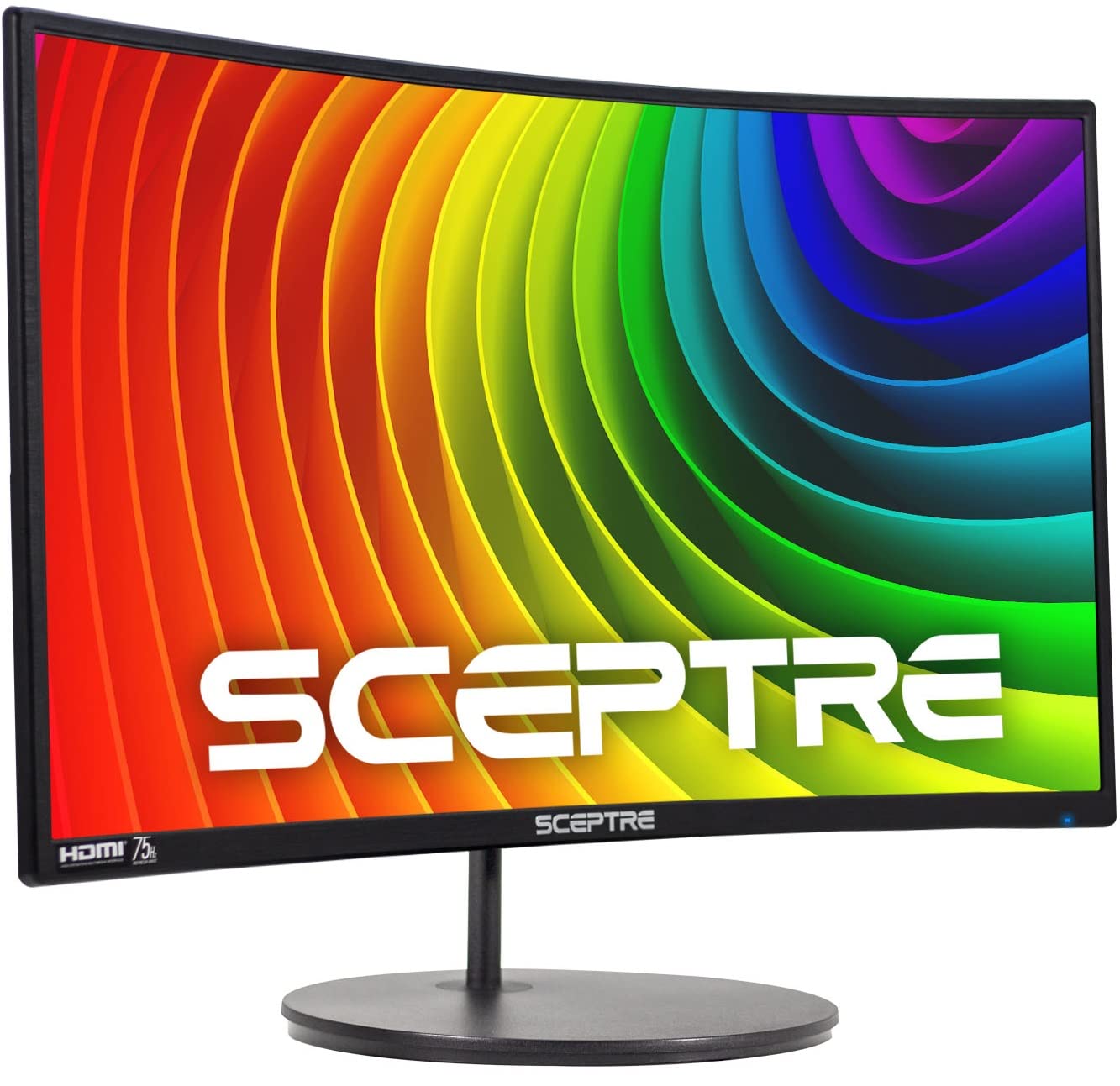 Sceptre Curved 27'' Fhd 1080P Gaming Monitor R1500 98% Srgb Hdmi Vga 75Hz Build In Speakers, Blue Light Shift Machine Black (C27