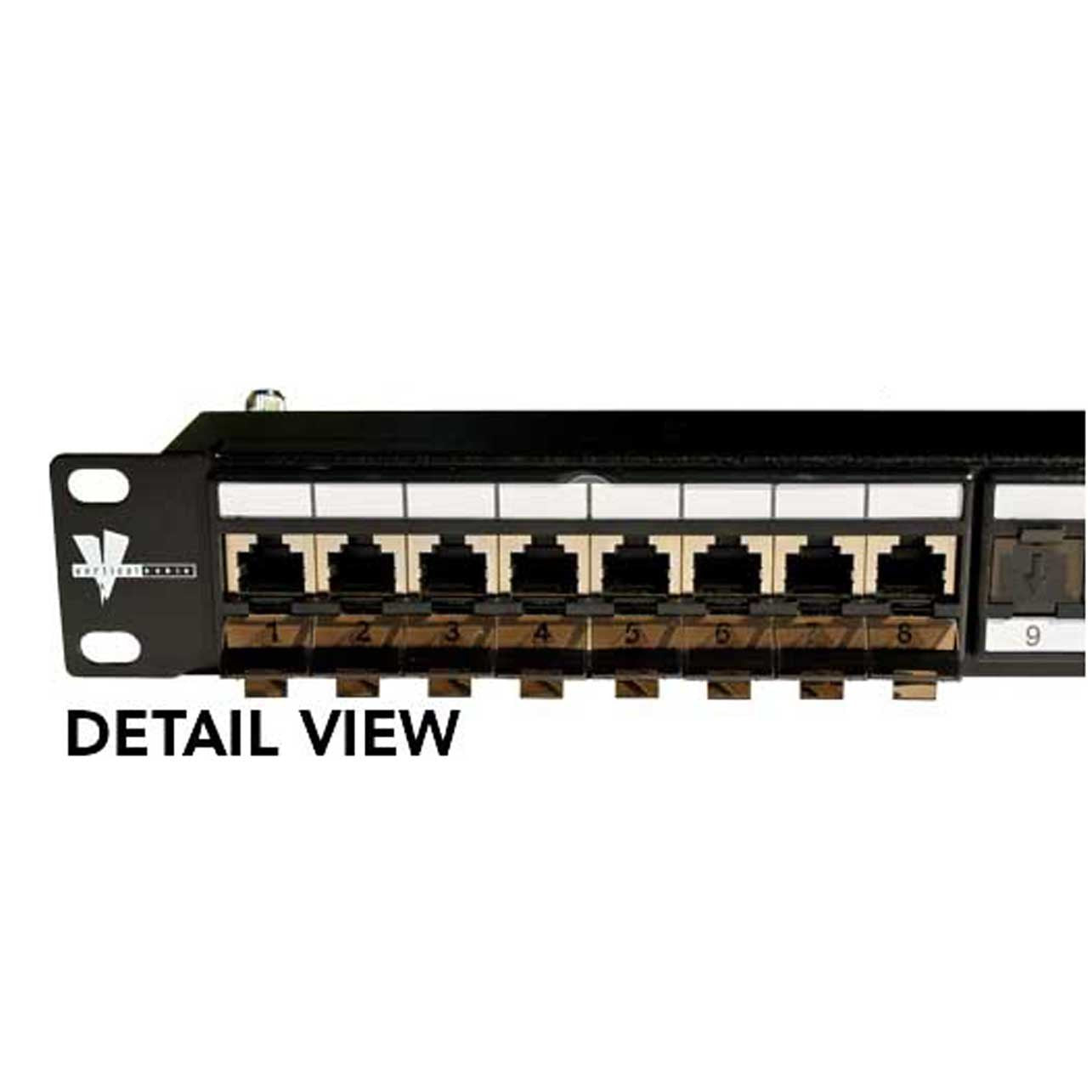 Vertical Cable Cat6 24 Port Shielded Krone Type 19'' Horizontal Rackmount 1U Patch Panel