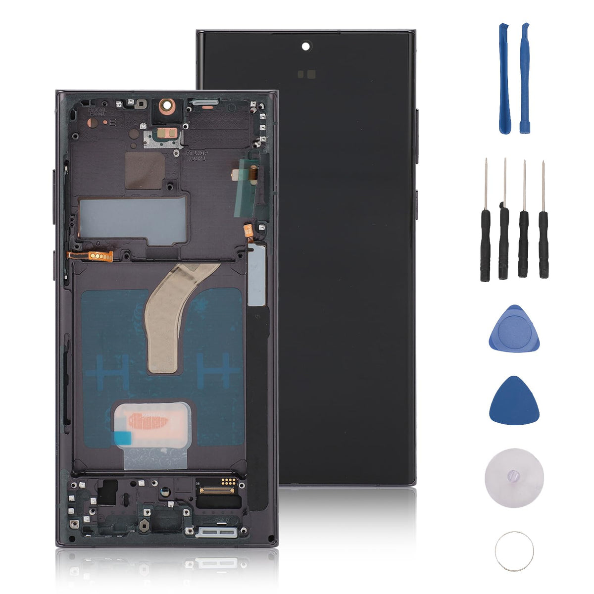 6.8 Original For Galaxy S22 Ultra, Led Lcd Display Touch Screen Digitizer Assembly S22Ultra 5G Lcd Screen Replacement With Black