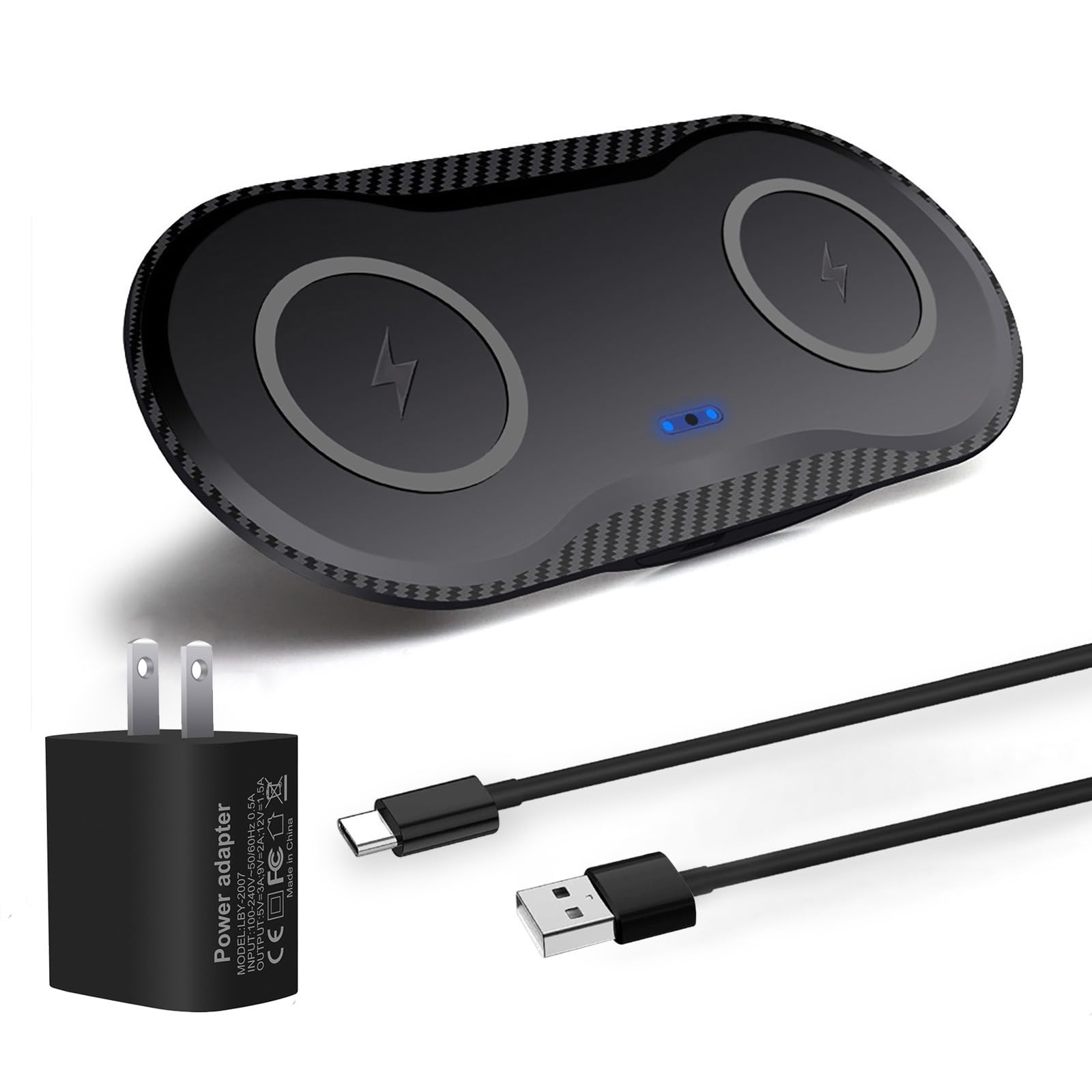 40W Wireless Charging Pad, Dual 20W Fast Wireless Charging Mat for Samsung Galaxy S25,S24,S23/Note 20/10/Buds,15W Wireless Charg