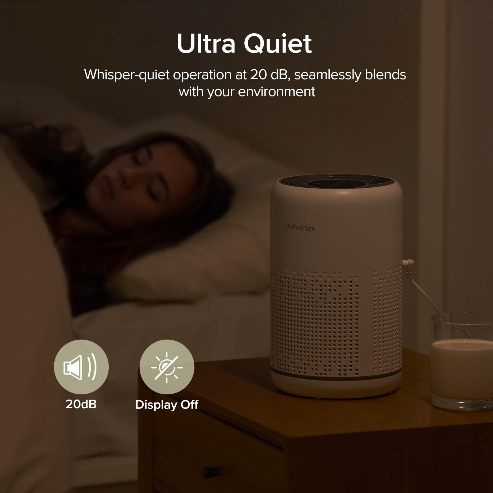 Compact Desktop Air Purifier   True Hepa Filter, Whisper Quiet Operation, Energy Efficient   Captures 99.97% Of A11Ergens, Dust,