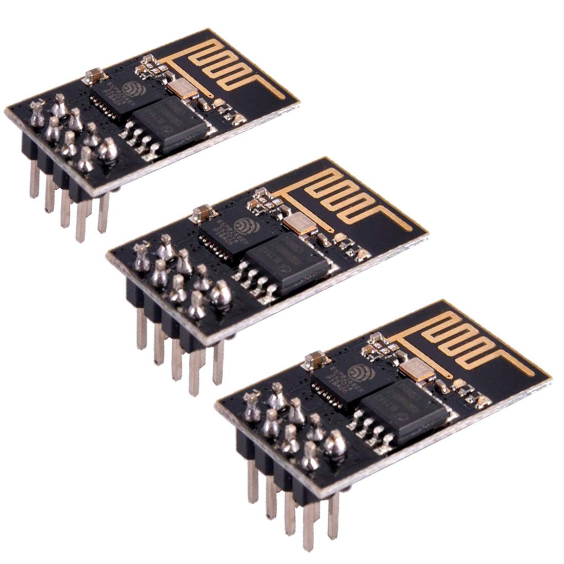 Hiletgo 3Pcs Esp8266 Esp 01 Serial Wifi Wireless Transceiver Wireless Module Development Board Lwip Ap+Sta Compatible With Ardui