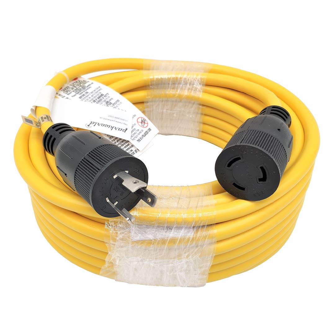 Parkworld Nema L5 20 Extension Cord, Locking 3 Prong, 20 Amp, 125 Volts, 2500 Watts (50Ft)