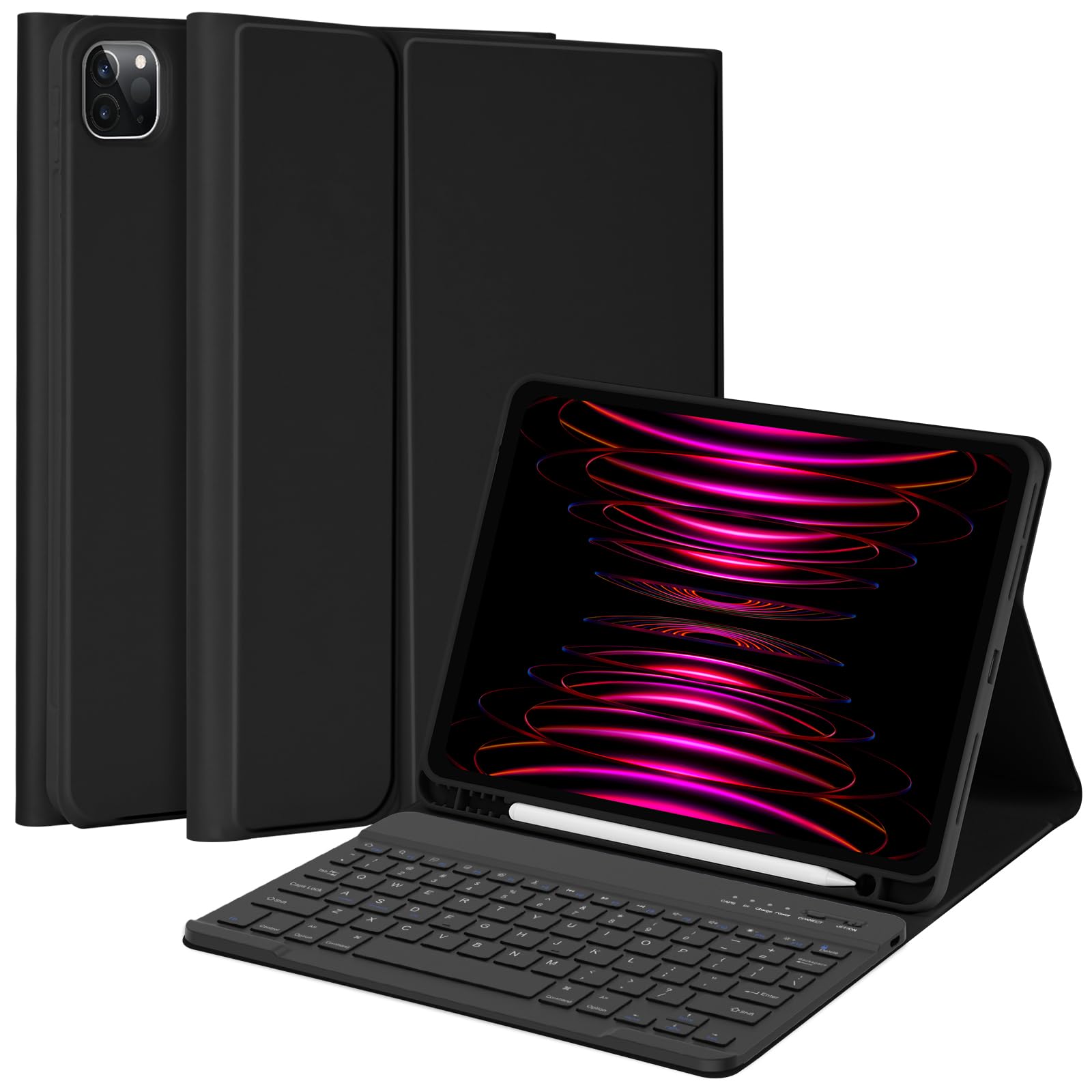 Mmk For Ipad Pro 11 Inch 4Th 3Rd Gen Case With Keyboard, For Ipad Air 5Th 4Th 10.9 Inch & Ipad Air 11 Inch (M2) 2024 Keyboard Ca