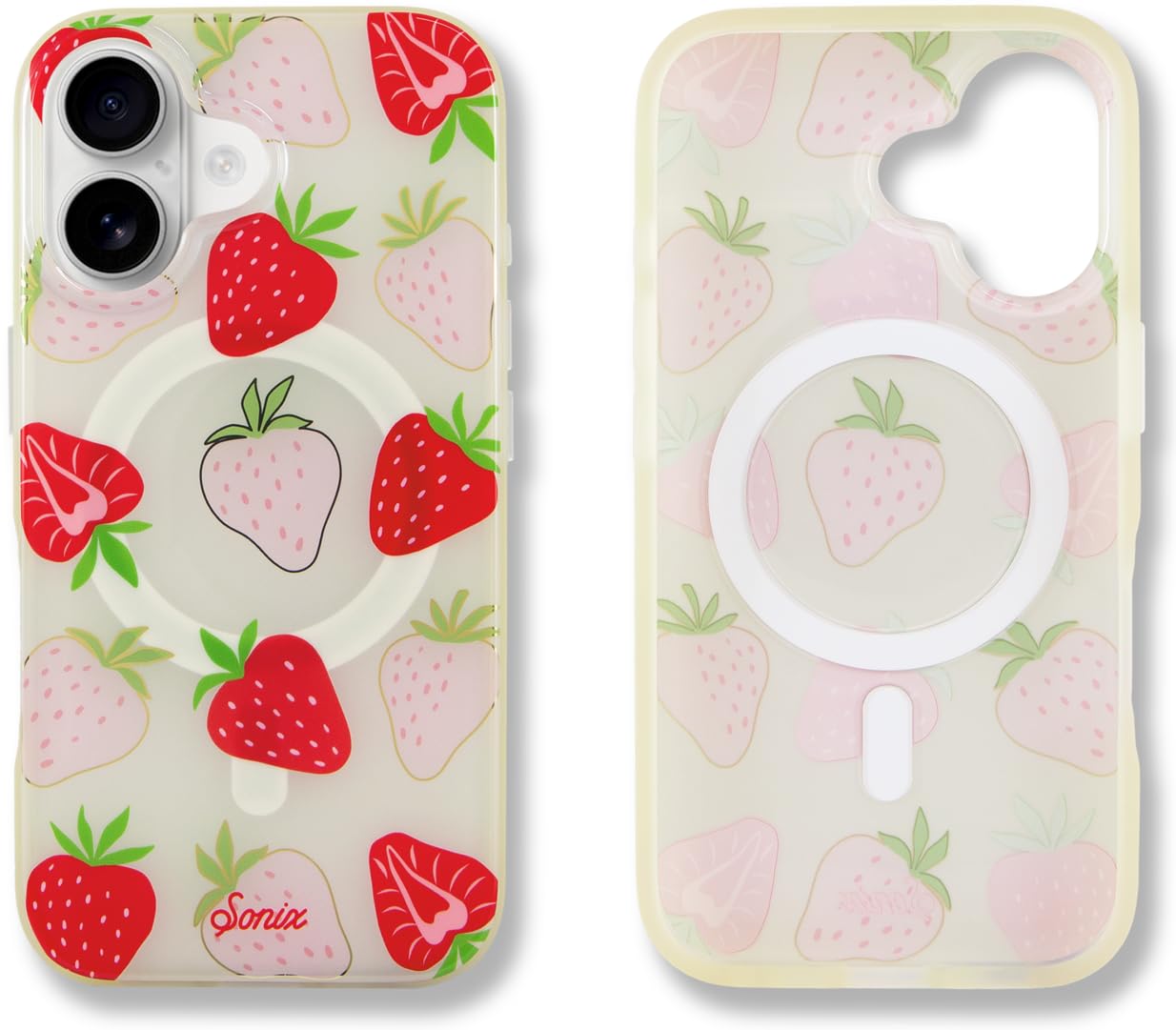 Sonix Case for iPhone 17 | Compatible with MagSafe | 10ft Drop Tested | Wild Strawberries