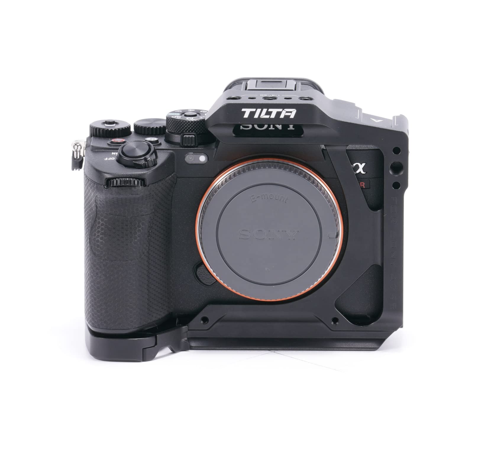Tilta Half Camera Cage Compatible With Sony A7R V, With Mount Accessories Via Cold Shoe And 1/4' 20 Threads With Locating Pins | Ta T46 Hcc (Black)