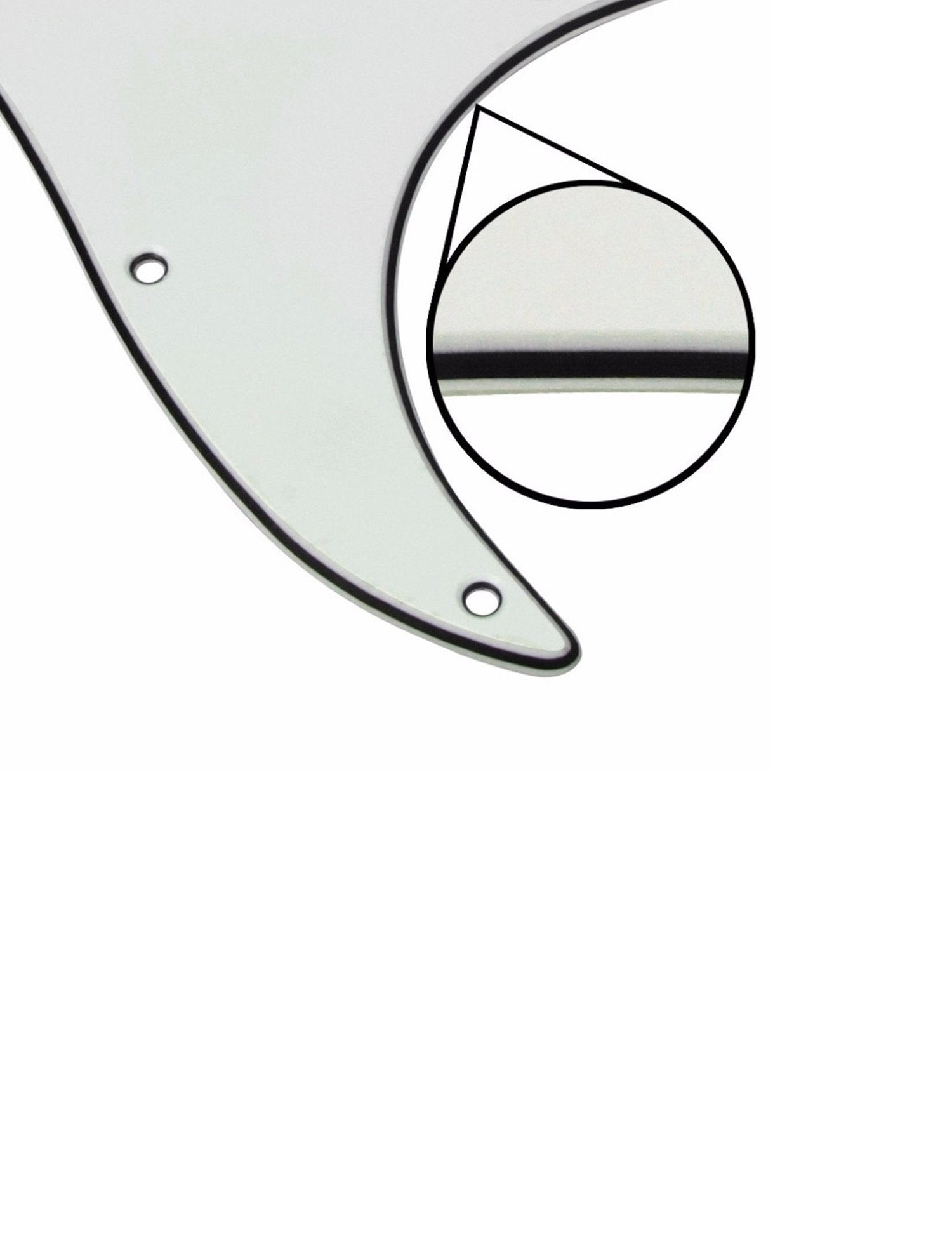 Metallor Electric Guitar Pickguard 3 Ply 11 Holes Sss Single Coil Compatible With Strat Style Modern Guitar Parts Replacement (W