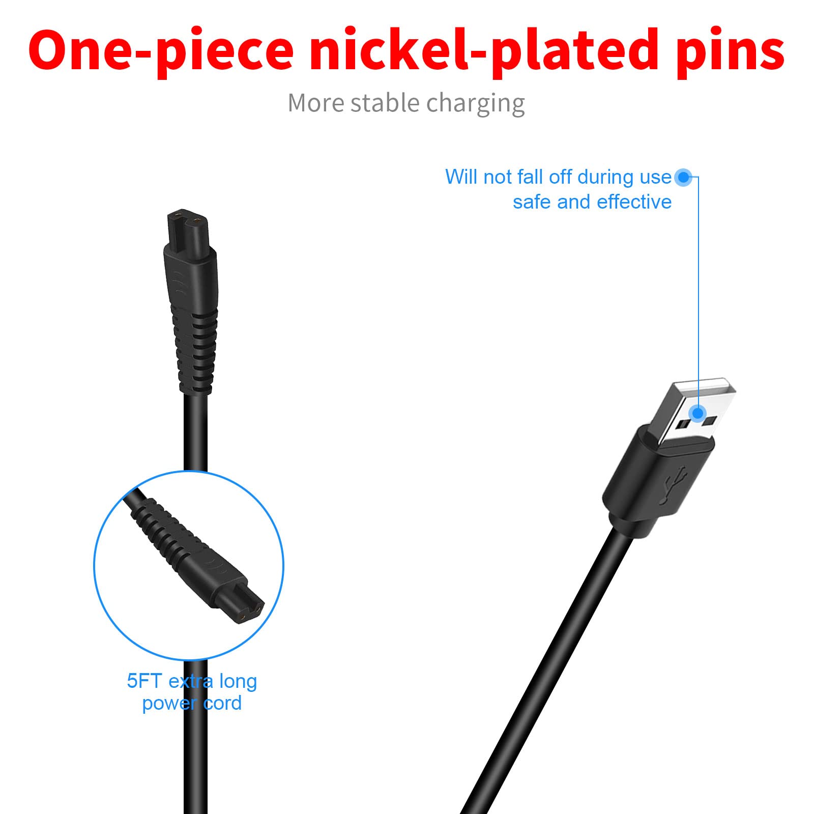 Merom Charger Cord Compatible With Surker Mens Hair Grooming Trimmer K7S K7S Silver K7S Gold K9S Sk 1616 Replacement Hair Clippe