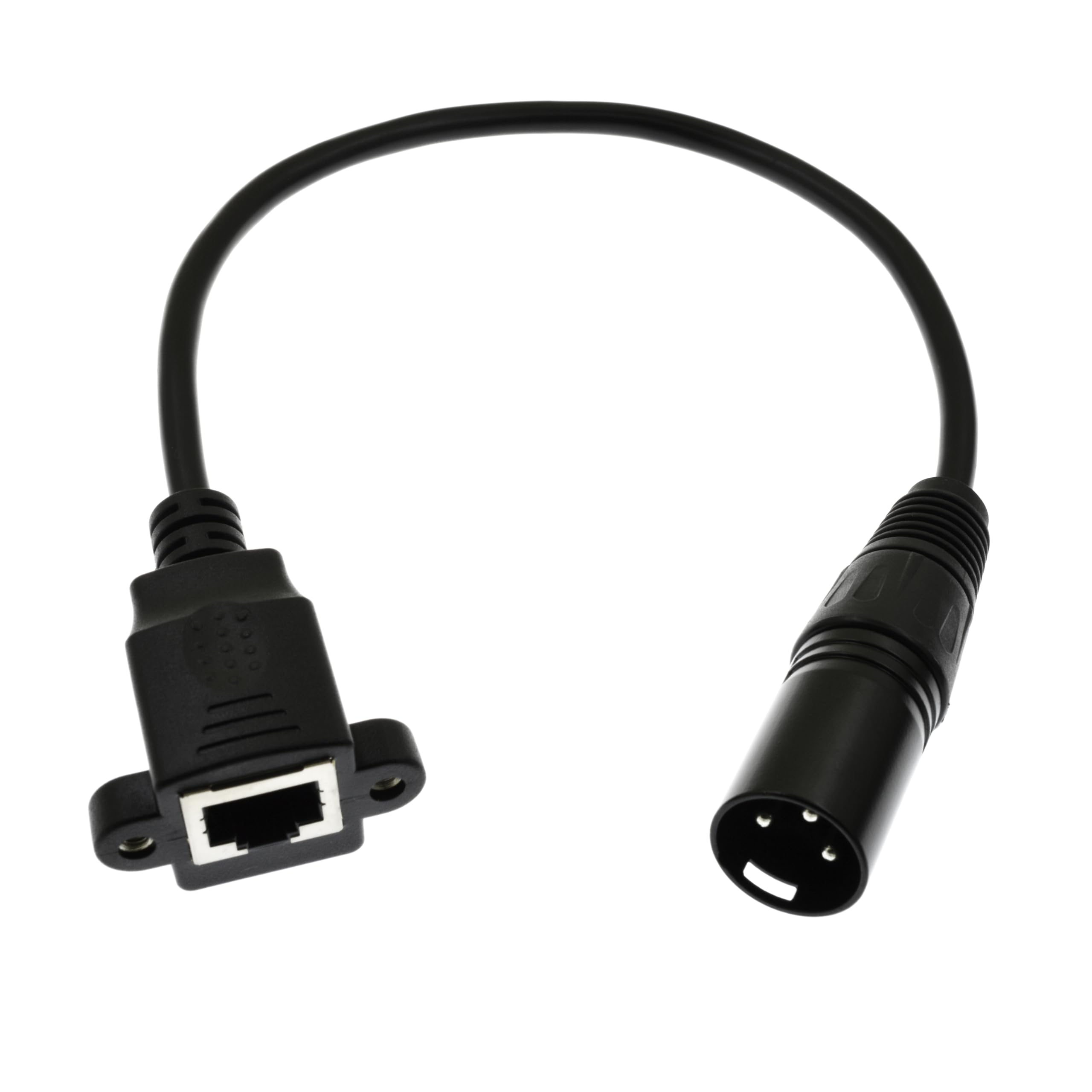 YiKaiEn XLR 3-Pin Male to RJ45 Female Adapter Cable - XLR Male to RJ45 Ethernet Connector, CAT5 Extension for DMX-CON Controller