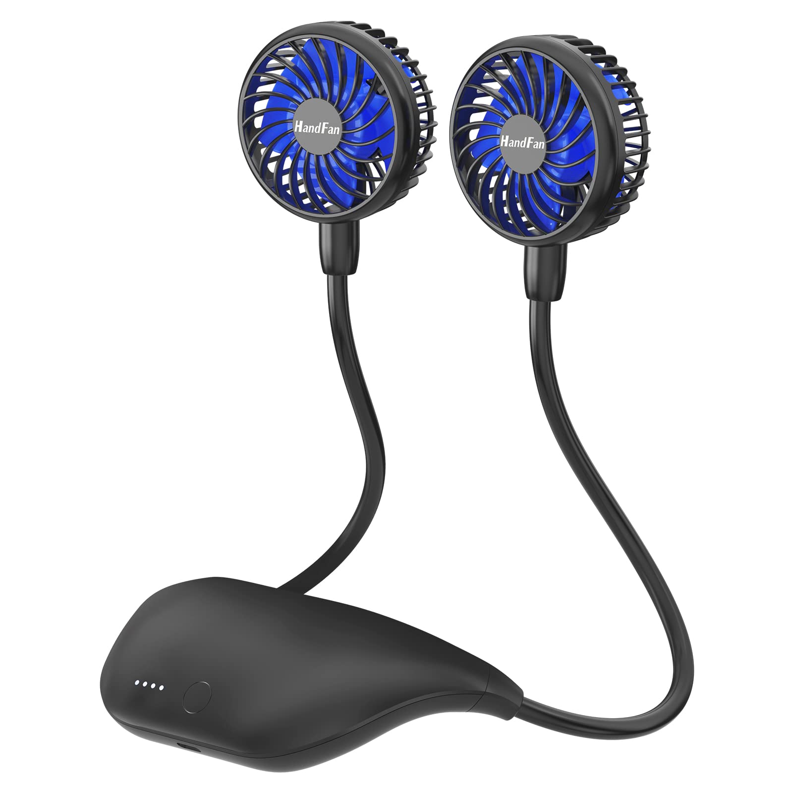 HandFan 10000mAh Neck Fan, 360 Rotation Hands Free Portable Fans for your Neck, 48h Lasting Rechargeable Battery Operated Wearab