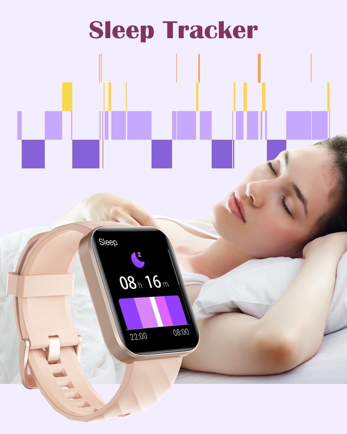 Ruimen Smart Watches For Women Men (Answer/Make Calls) Compatible With Iphone/Android Phones, 1.85 Hd Screen Fitness Tracker Hea