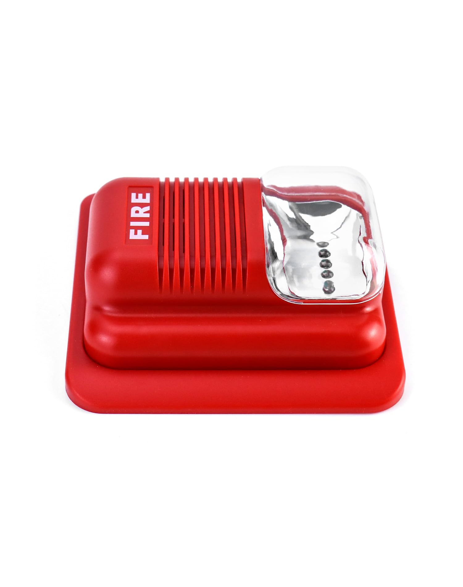 Qwork Fire Alarm, 4 Pack 12 / 24V Dc Wired Sound And Light Fire Alarm Warning Strobe Siren Horn, Sound Alarm Security System Sen