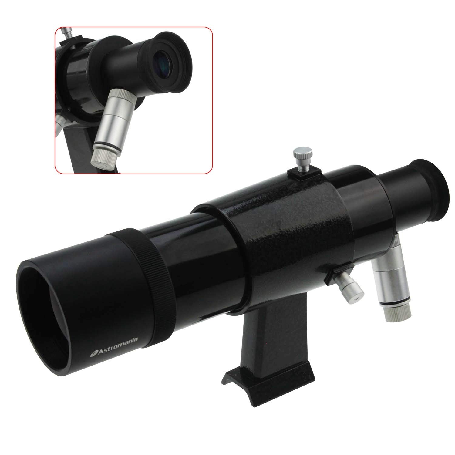 Astromania 9X50 Illuminated Finder Scope, Black   It Provides Both A Bright Image And Comfortable Viewing