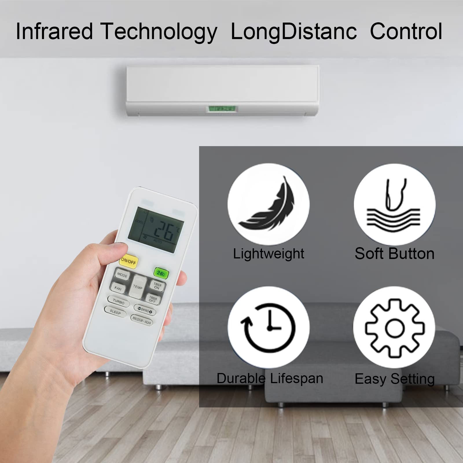 Universal Air Conditioner Remote For Midea Remote Control A/C Air Conditioning For All Model R06/Bgce R06/Bge R51/E R51/Ce R51M/