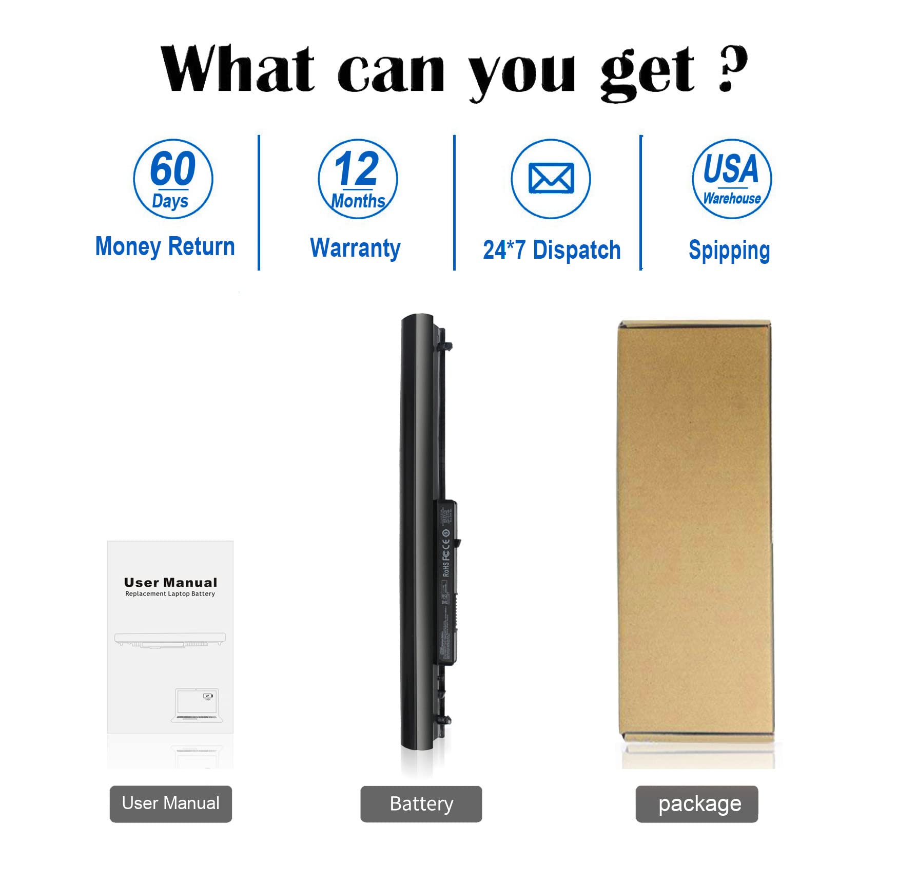 La03Df Battery For Hp 15 F Series 776622 001 15 F272Wm 15 F233Wm 15 1272Wm 15 F387Wm 15 F222Wm 15 F271Wm 15 F211Wm 15 F010Wm 15