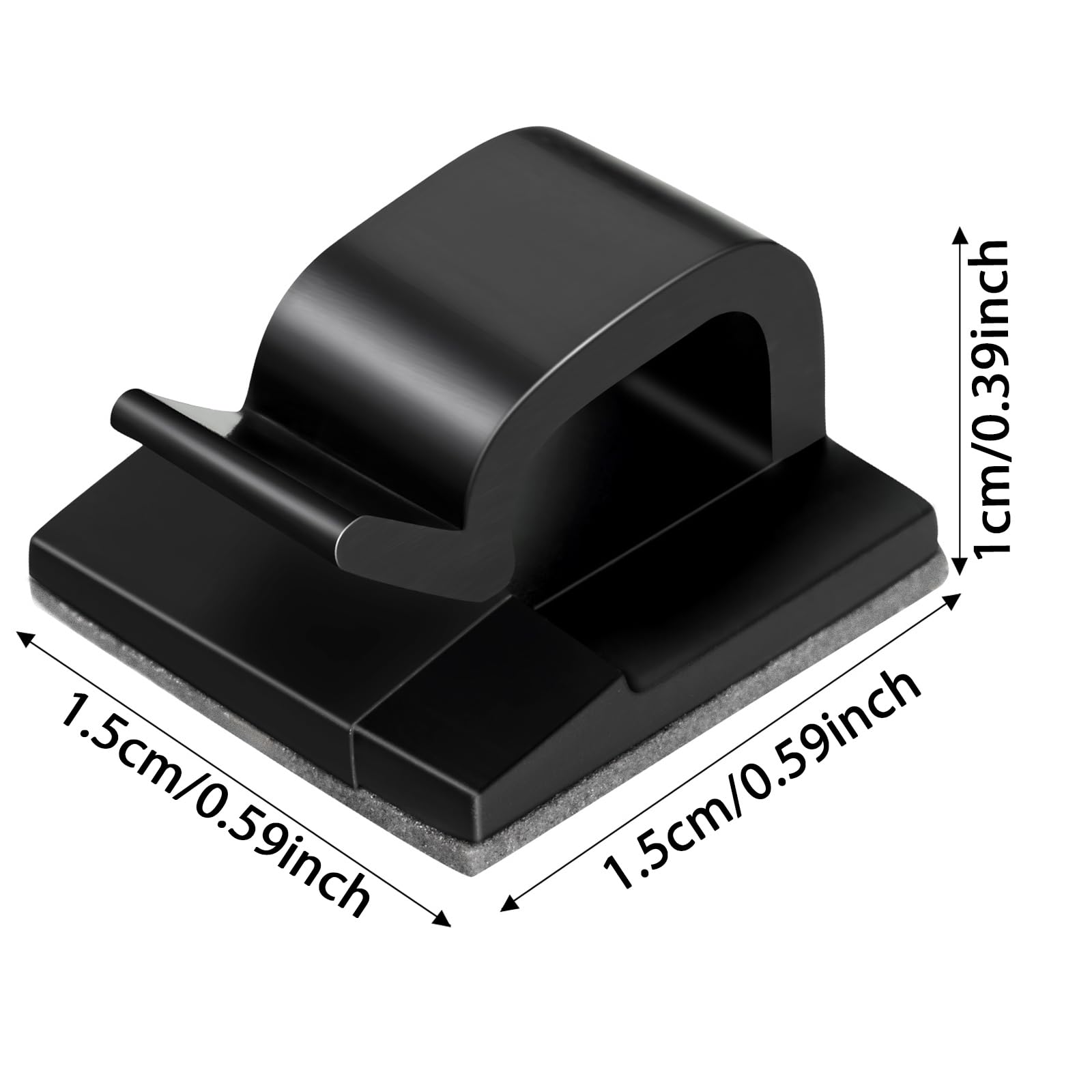 Blulu 100 Pcs Adhesive Cable Clips Light Clip Upgraded Wall Wire Holder For Cable Management Wall Under Desk Christmas Lights(Sm