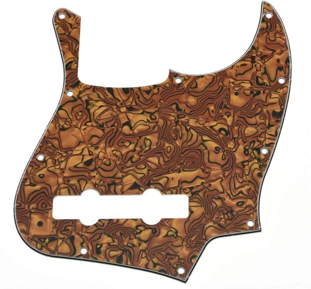 Dopro 5 String Jazz Bass Pick Guard J Bass Scratch Plate for USA/Mexican Fender 5 String Jazz Bass Tiger Stripe