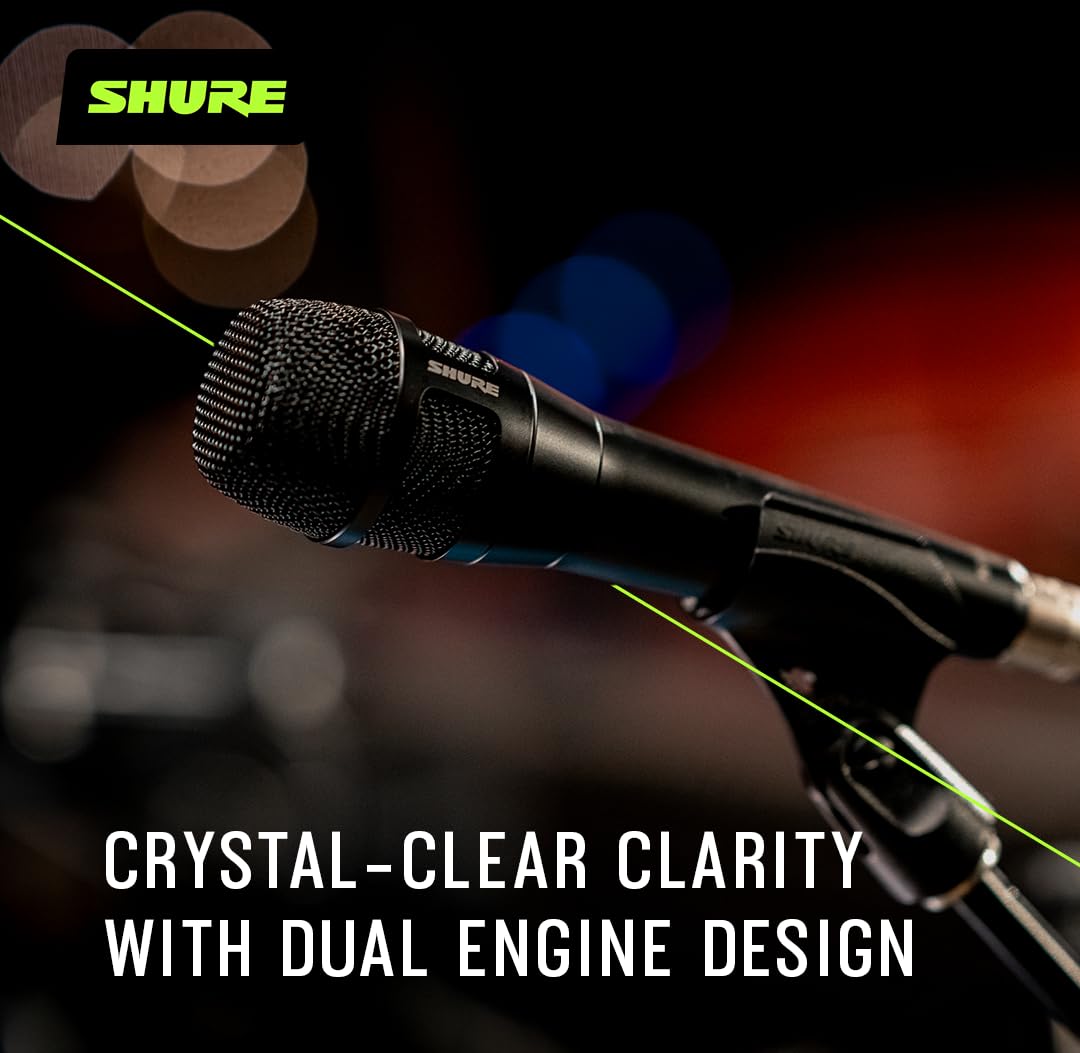 Shure Nexadyne 8/C - Professional Cardioid Dynamic Vocal Microphone With Dual-Engine Technology, Exceptional Signal Clarity, Rel