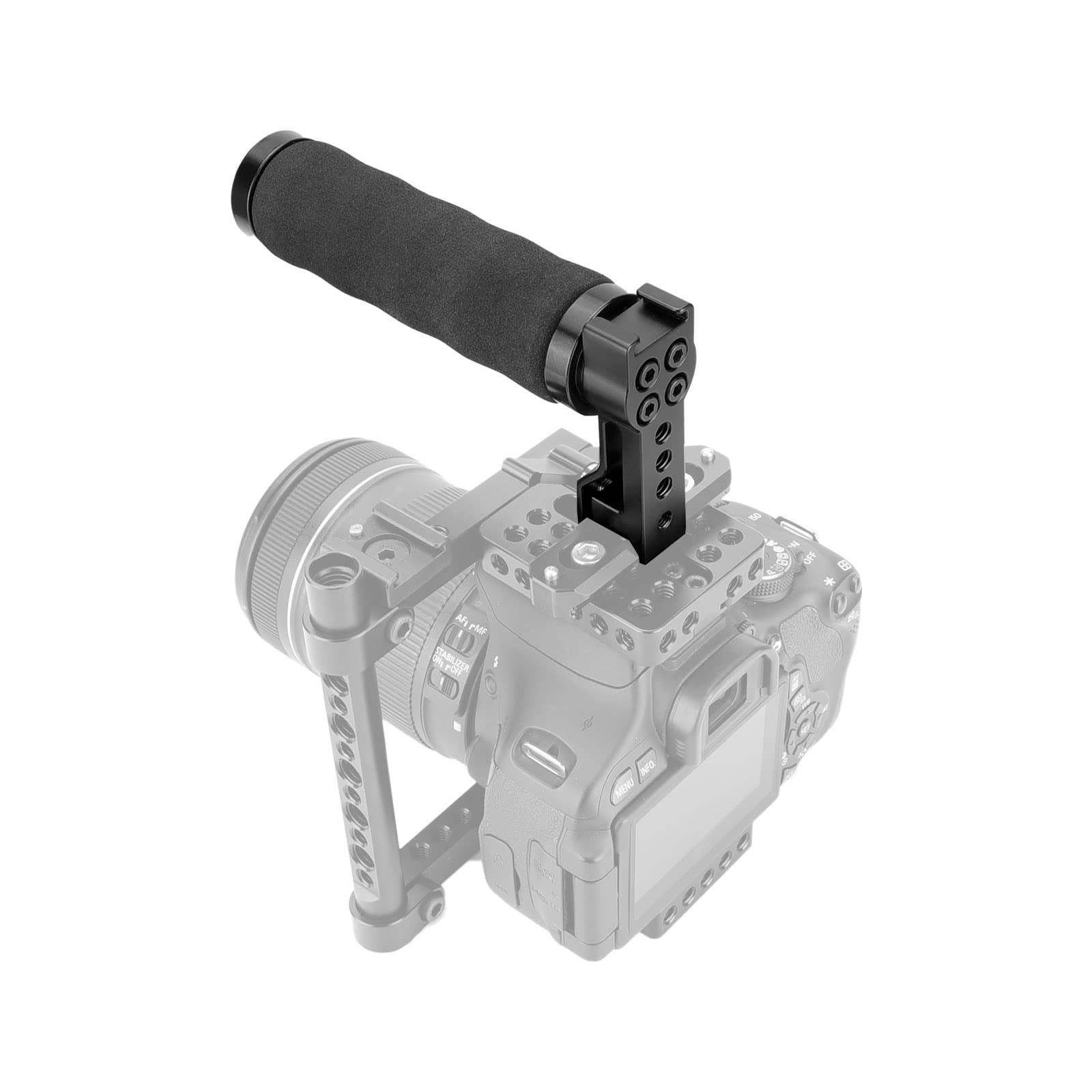 Szrig Ultralight Sponge Nato Handle Top Handgrip With Hot Shoe Adapter 1/4 20 Holes Nato Clamp For Dslr Cage Monitor Cage
