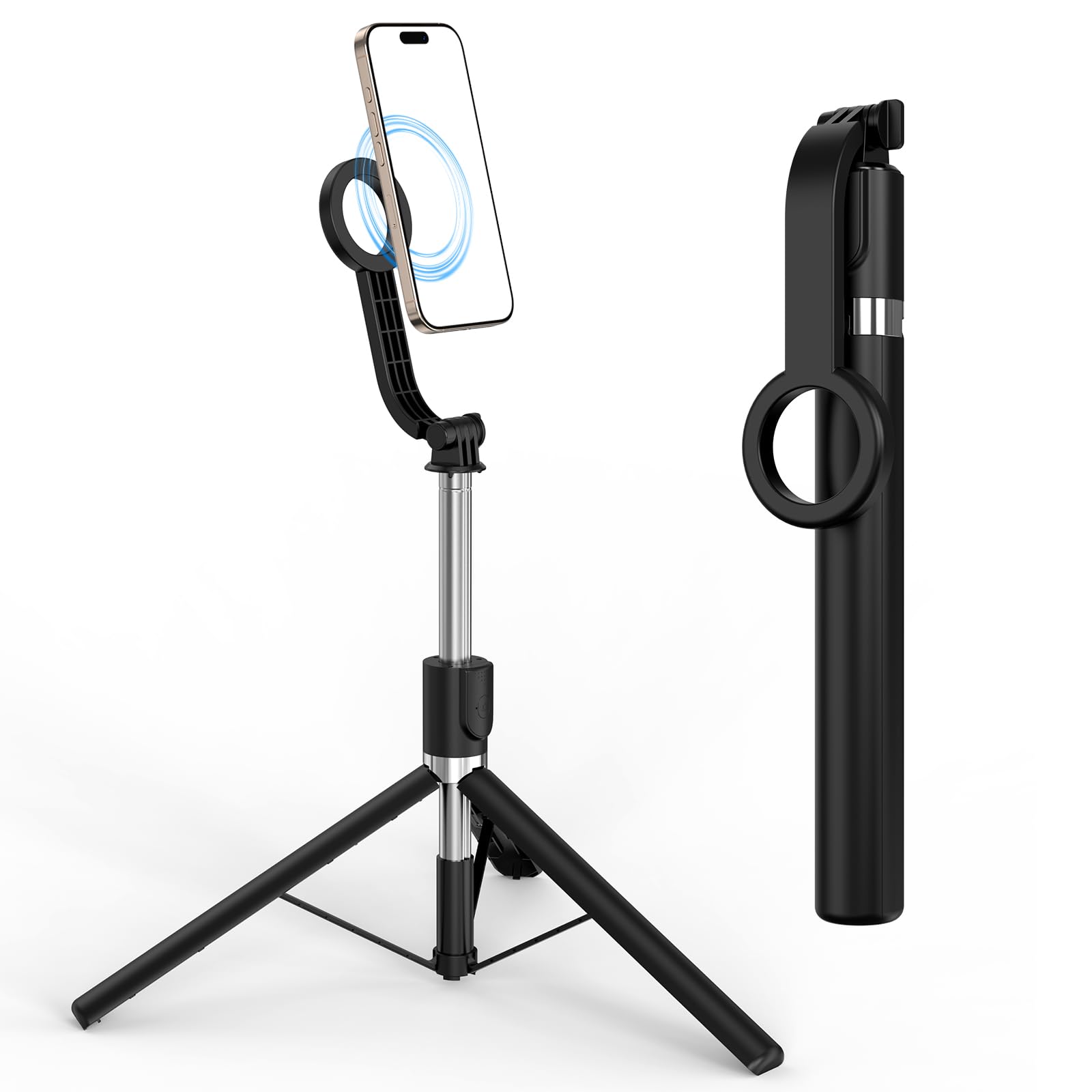 Magnetic Selfie Stick Tripod For Magsafe Iphone, 67'' Cell Phone Tripod Stand With Remote