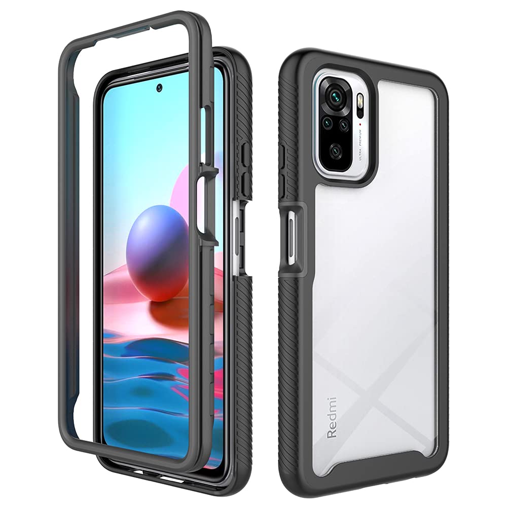 Bumper Case for Xiaomi Poco M5s, Double Layer Protection for Xiaomi Poco M5s Case, PC Front Bumper + Back Cover Non-Slip Combina