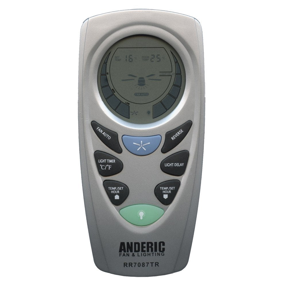 Anderic Uc7087T With Reverse Key For Hampton Bay Ceiling Fans   Fccid: Chq7087T   Rr7087Tr   Silver