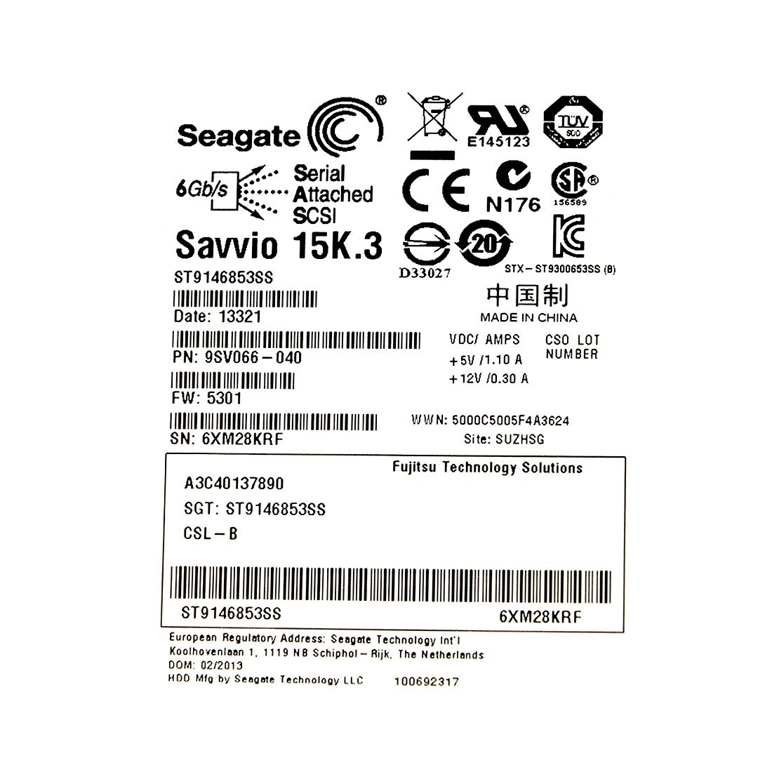 SEAGATE Savvio 15K.3 6GB/S 146GB