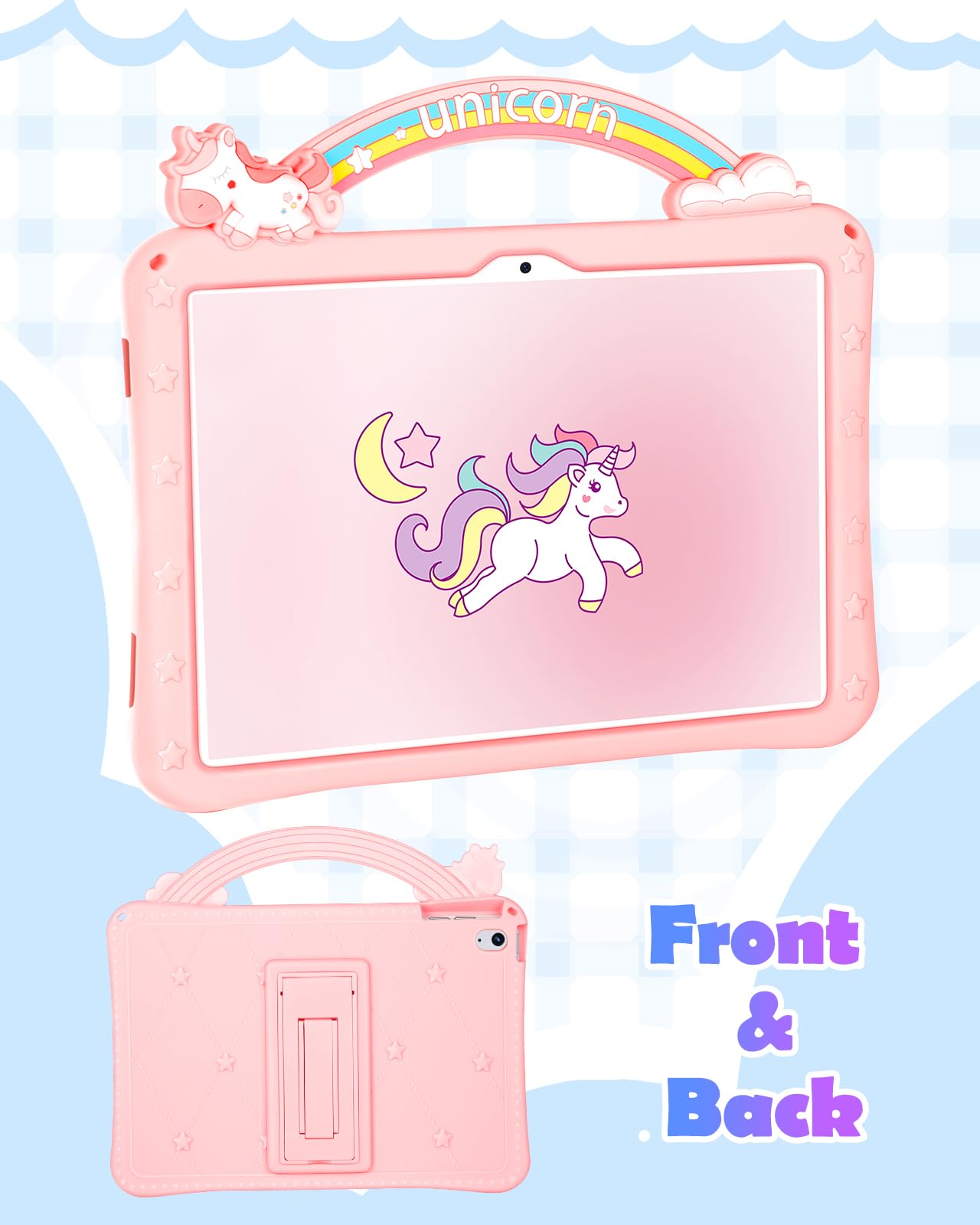 Wazzasoft For Ipad 10Th Generation Case 10.9 Inch For Girls Cute Girly Cartoon Kawaii Pretty 3D Design Cover With Stand & Strap