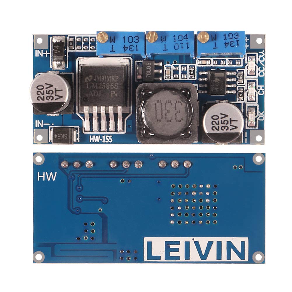 5Pcs Lm2596S Driver Dc Dc Constant Current Module, Dorhea Lm2596 Dc Dc 7V 35V Step Down Cc/Cv Power Supply Module Battery Charge