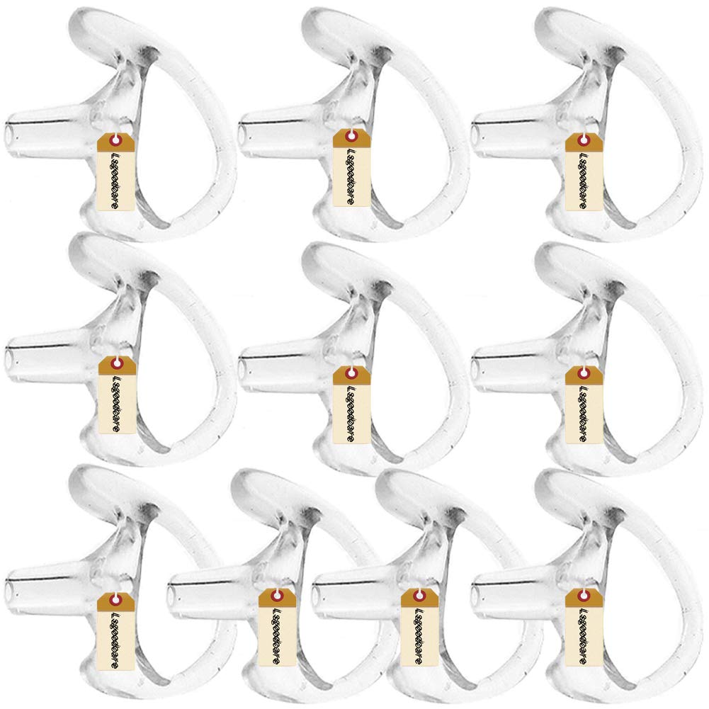 Replacement Ear Mold Earbuds Clear, Lsgoodcare Soft Silicone Insert Earmold Ear Bud Left Ear Piece Large Size For 2 Way Radio Ac