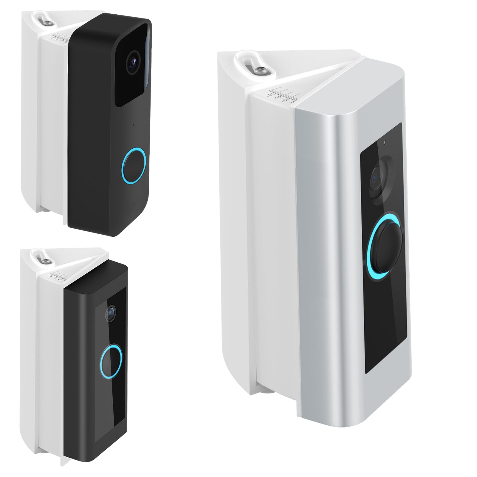 Riovo Adjustable 30 To 55 Degree Doorbell Angle Mount Compatible With Video Doorbell Wired/Pro, Replacement Angle Adjustment Ada