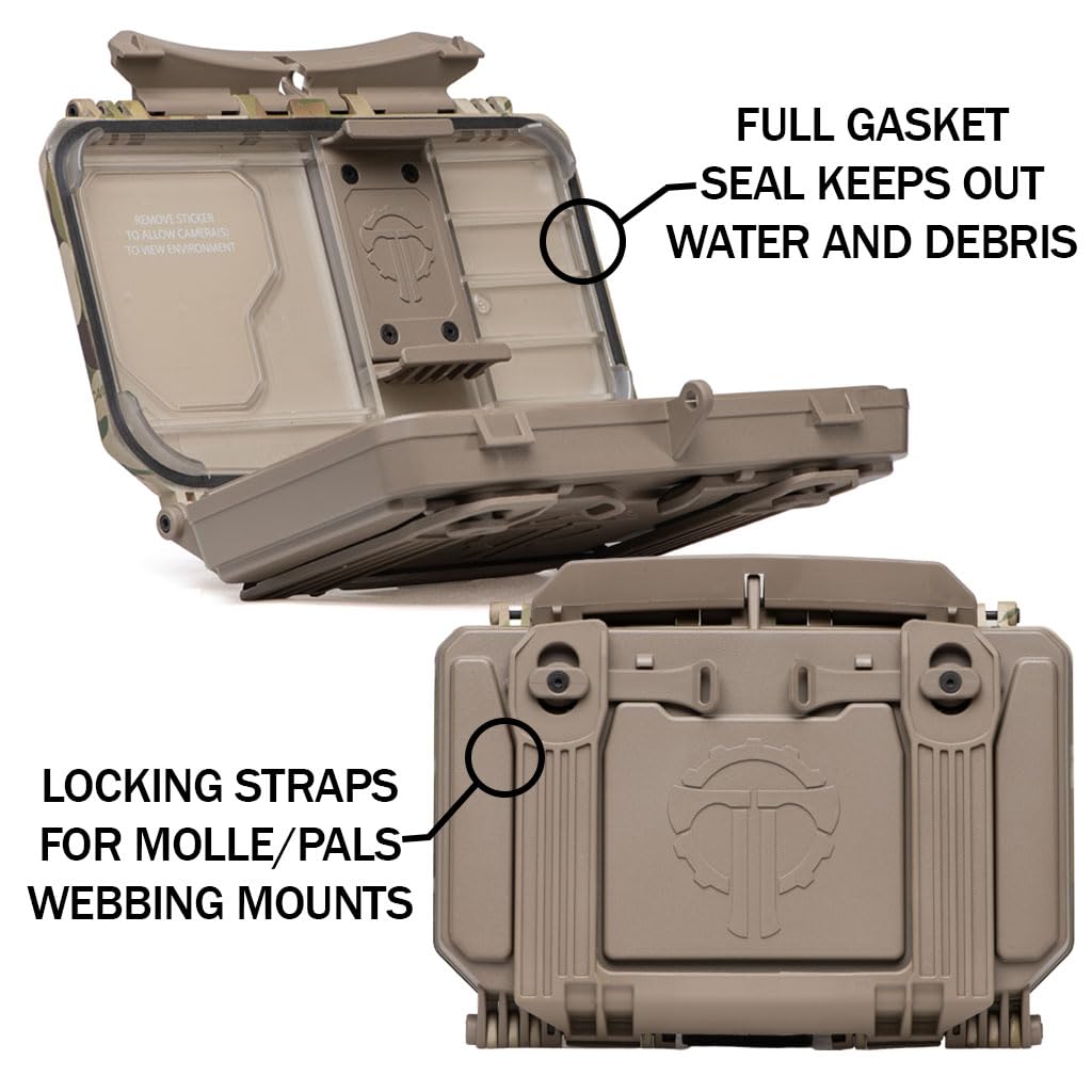 Thyrm Darkvault Comms 2.0 Critical Gear Case With Patch Panels, Integrated Phone Clamp, Viewing Window, For Chest Rig Compatible