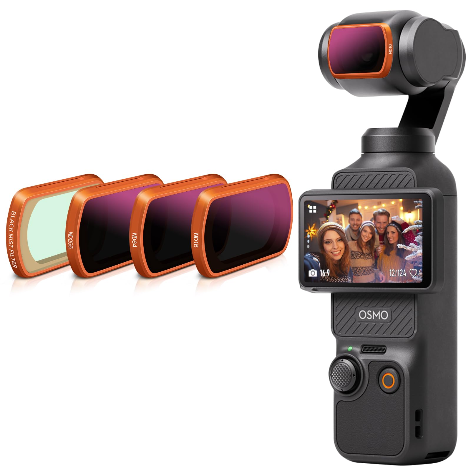 Mingven Magnetic Nd Filters Set & Black Mist   Black Diffusion 1/4 Filter For Dji Osmo Pocket 3 Creator Combo Accessories   4 Pa