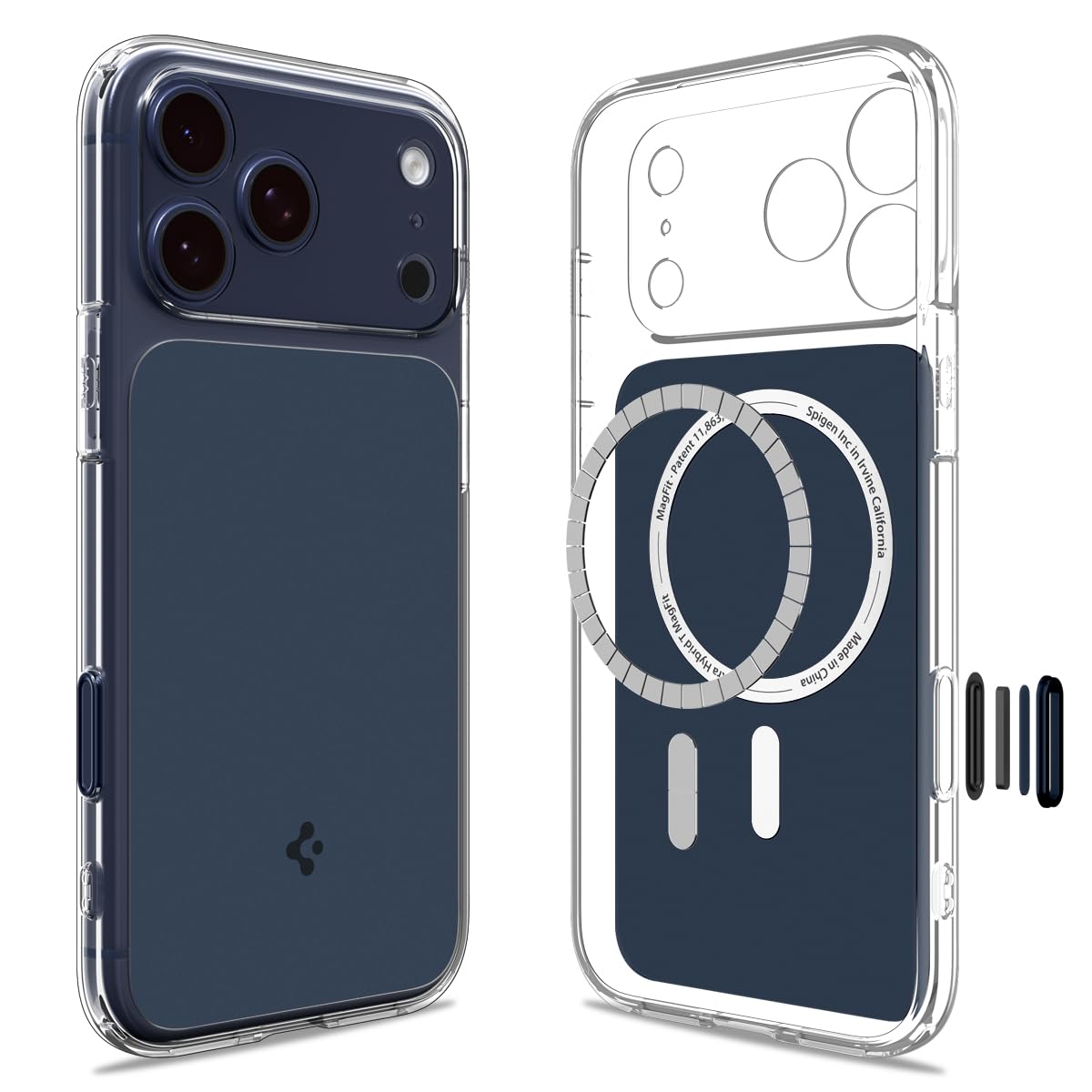 Spigen for iPhone 17 Pro Case, Ultra Hybrid T MagFit [Camera Control Button] [Compatible with Magsafe] - Matte Blue